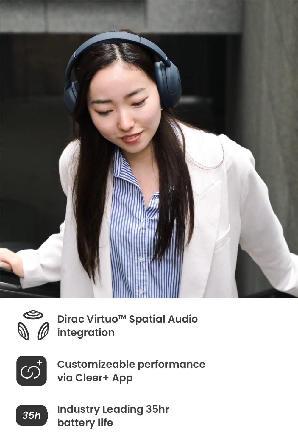 Foto 6 pulgar | Auriculares Bluetooth Cleer Alpha Con Cancelación De Ruido  35 Horas De Reproducción - Venta Internacional.