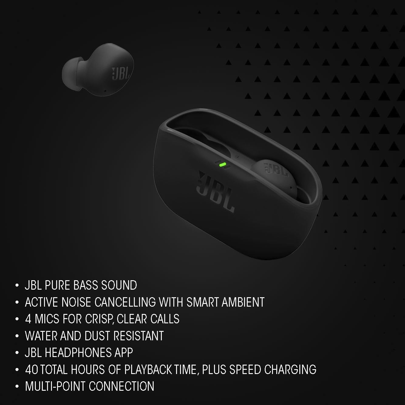 Foto 4 pulgar | Auriculares Inalámbricos Con Cancelación De Ruido Jbl Vibe Buds 2 Negros - Venta Internacional.