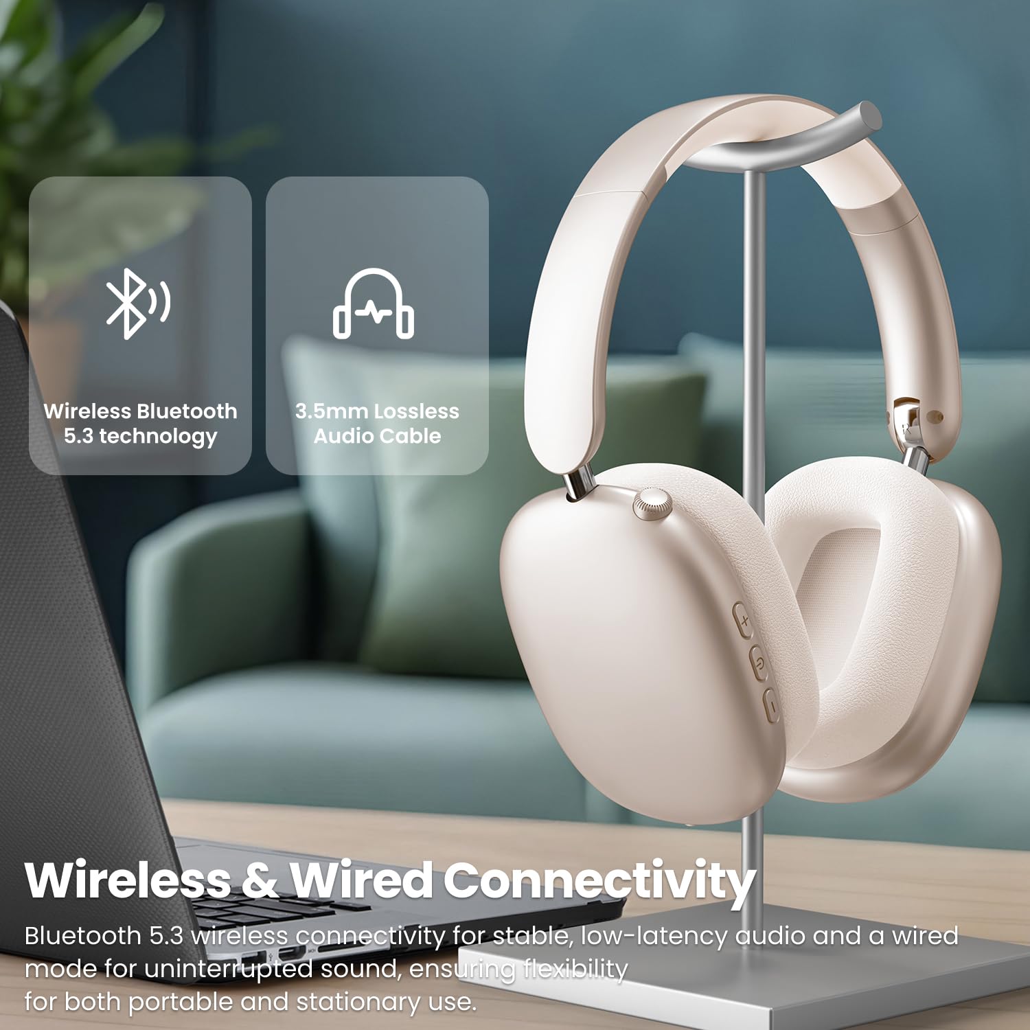 Foto 6 | Auriculares Supraaurales Inalámbricos Wentronic Y01 Con Cancelación De Ruido - Venta Internacional.