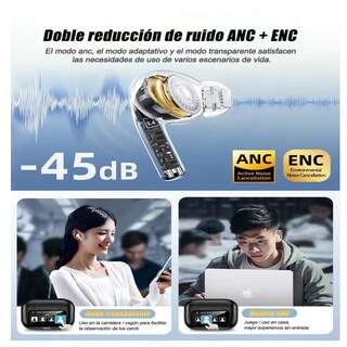 Foto 3 | ''audífonos Inalámbricos Lab.g Con Pantalla Inteligente Negros ''