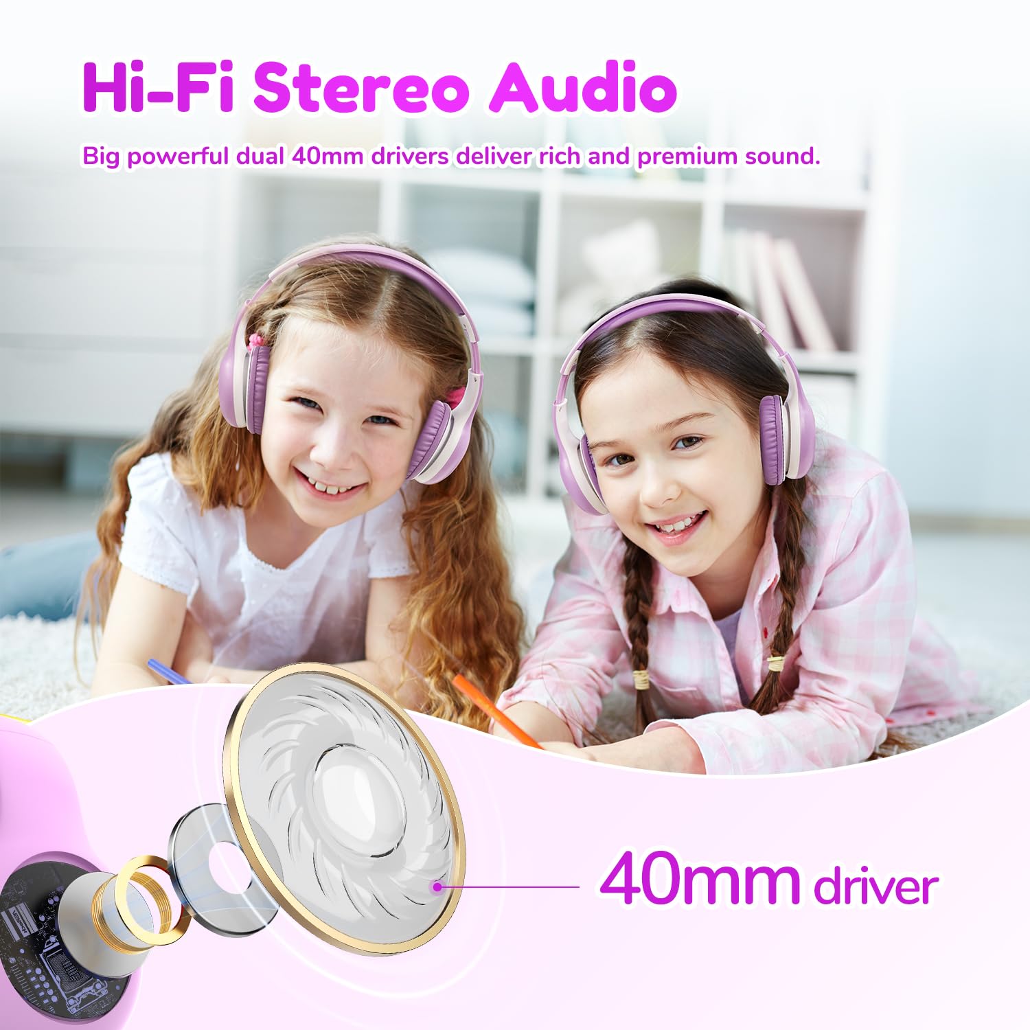Foto 7 pulgar | Auriculares Bluetooth Earfun K2 Kids Con Límite De Volumen 40h Violet - Venta Internacional.