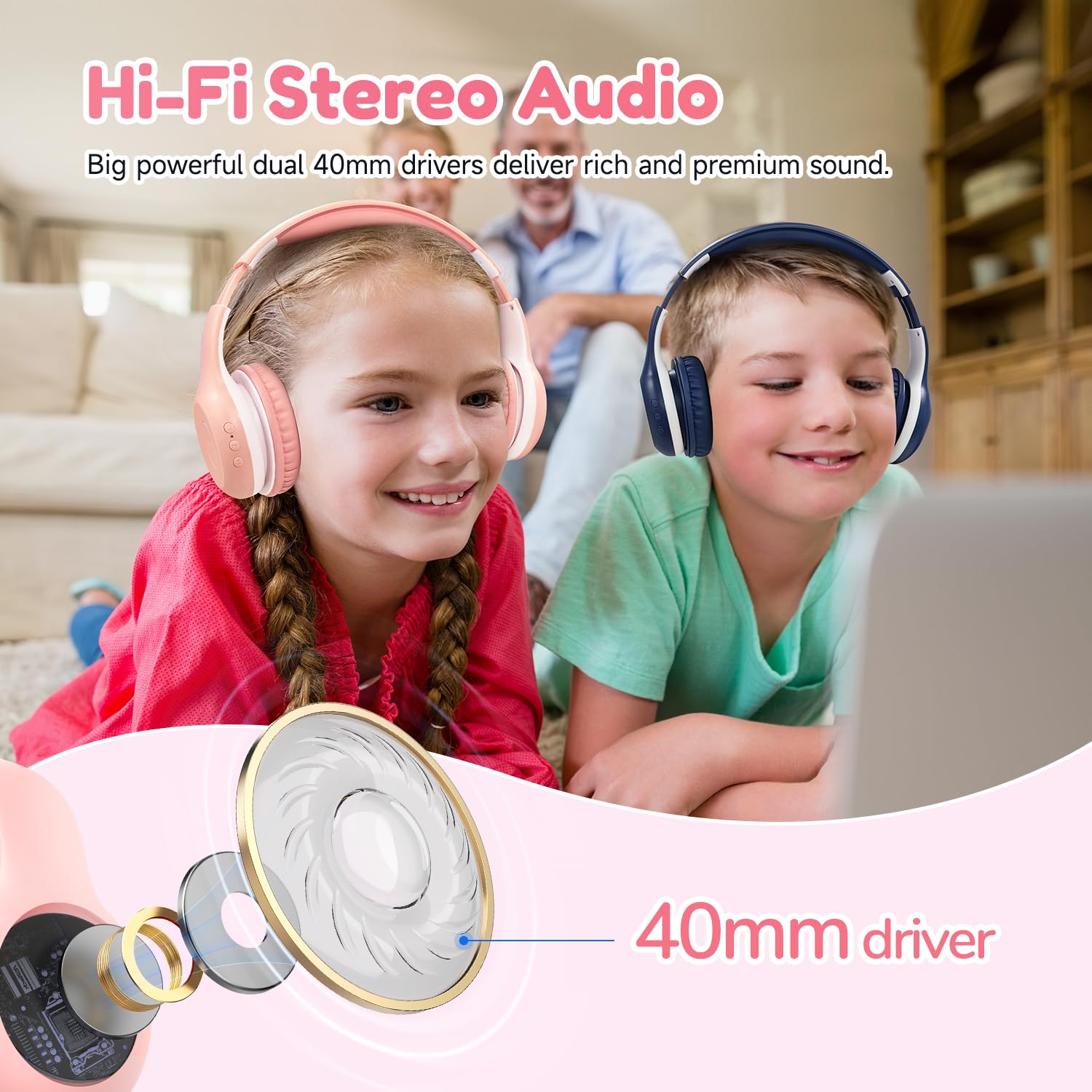 Foto 3 pulgar | Auriculares Bluetooth Earfun K2 Kids Con Límite De Volumen 40h - Venta Internacional.