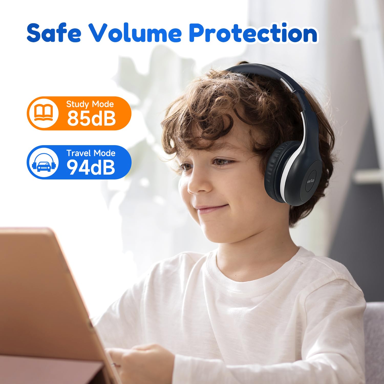 Foto 4 pulgar | Auriculares Bluetooth Earfun K2 Kids Con Límite De Volumen 40h Negros - Venta Internacional.
