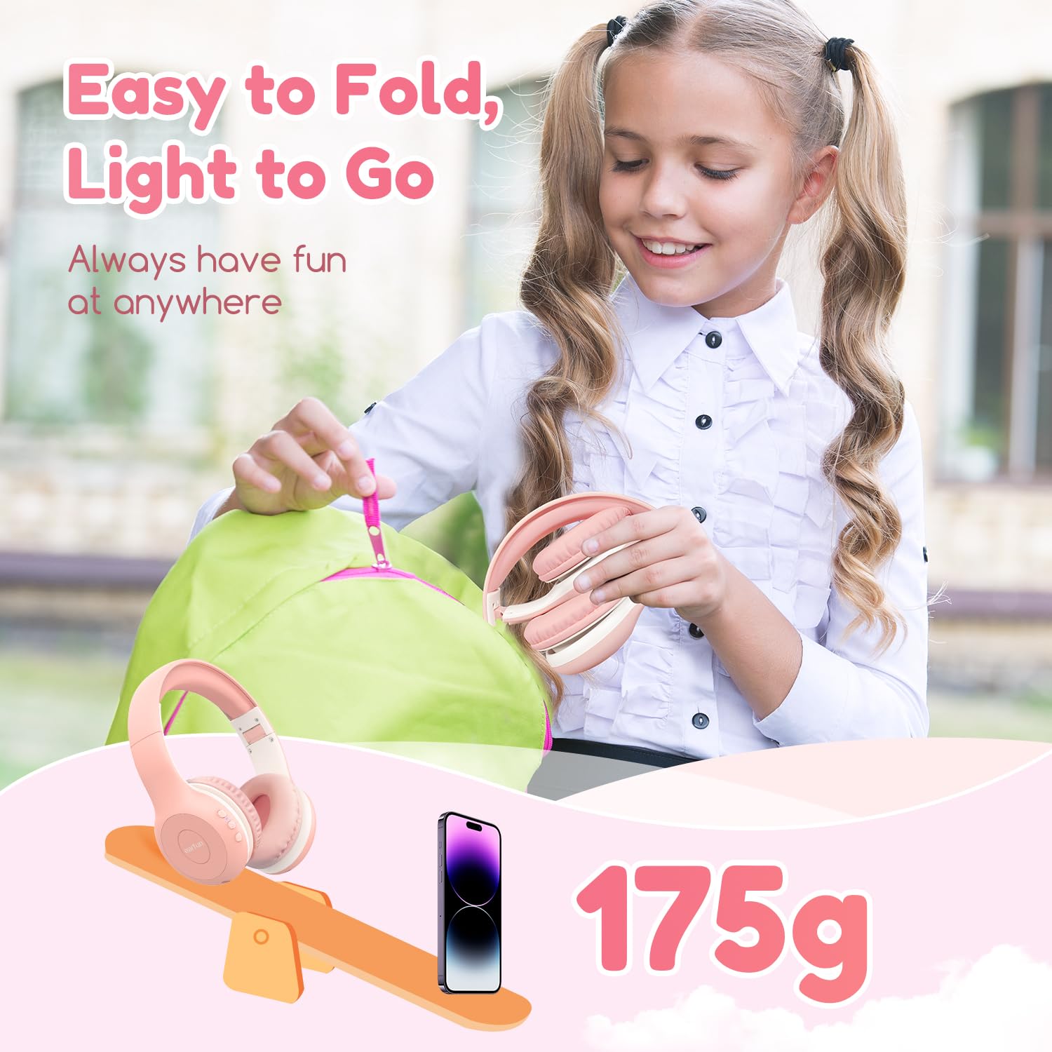 Foto 8 pulgar | Auriculares Bluetooth Earfun K2 Kids Con Límite De Volumen  Color Rosa - Venta Internacional.