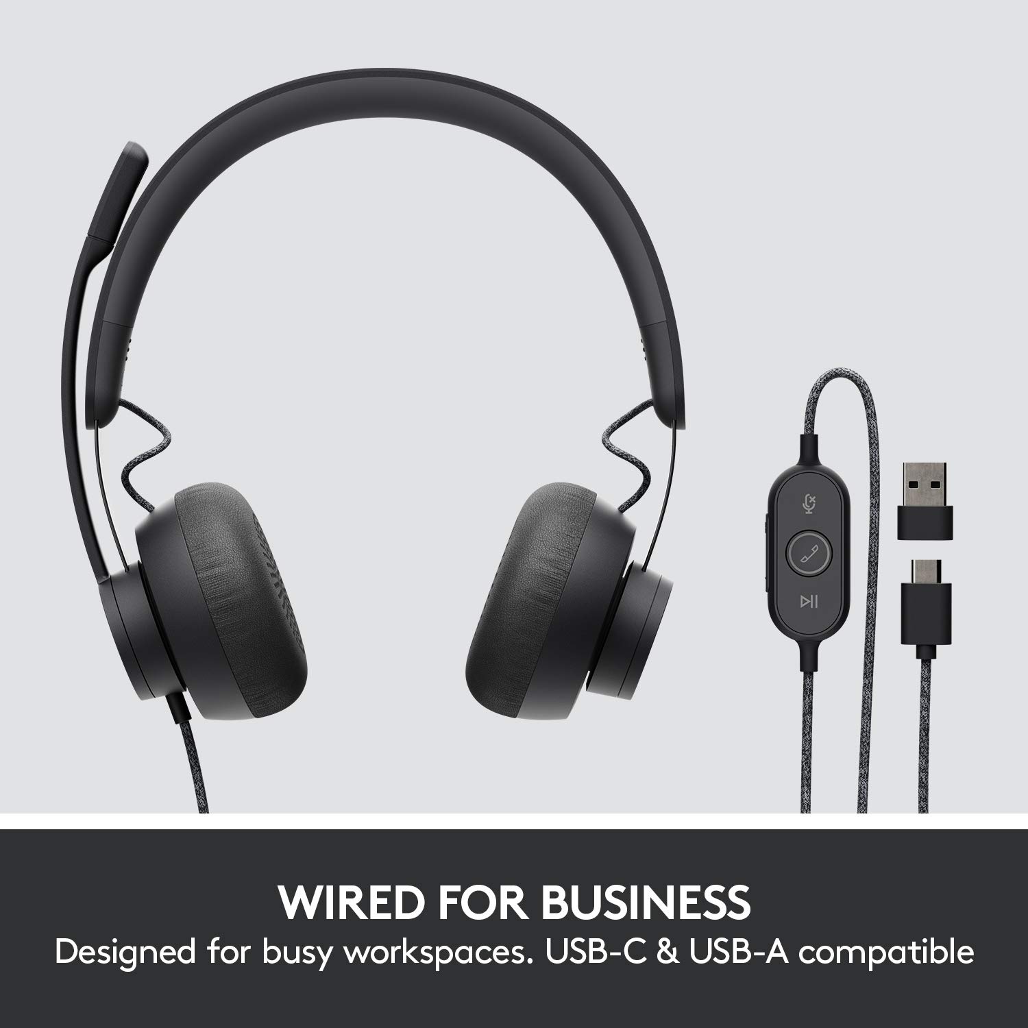 Foto 2 | Auriculares Logitech Zone Con Cancelación De Ruido Con Cable Usb-c Graphite - Venta Internacional.