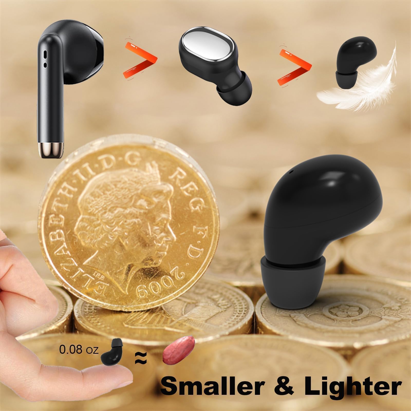Foto 6 pulgar | Auriculares Inalámbricos Bluetooth Invisibles Xmenha Para El Trabajo - Venta Internacional.