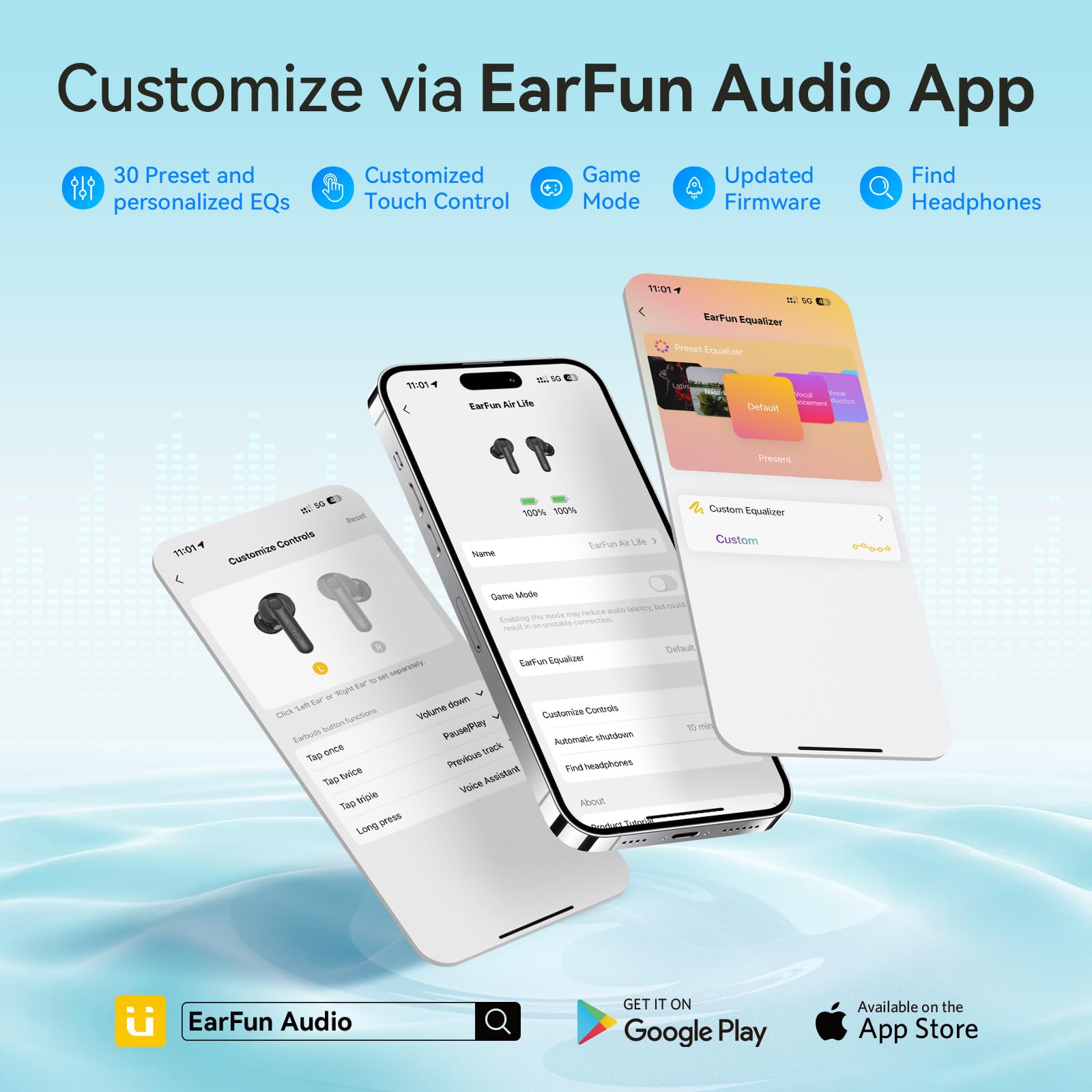 Foto 7 pulgar | Auriculares Inalámbricos Earfun Air Life 12 Mm Con Controlador Bluetooth 5.4 - Venta Internacional.