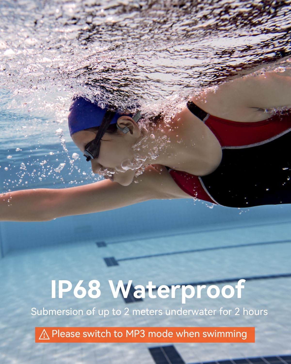 Foto 3 pulgar | Auriculares De Conducción Ósea Monodeal Swimming Ip68 Impermeables - Venta Internacional.