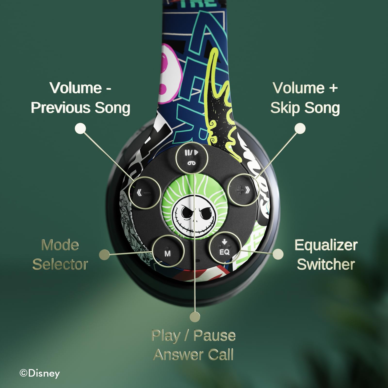 Foto 6 pulgar | Auriculares Bluetooth Ijoy Disney Nightmare Before Christmas - Venta Internacional.
