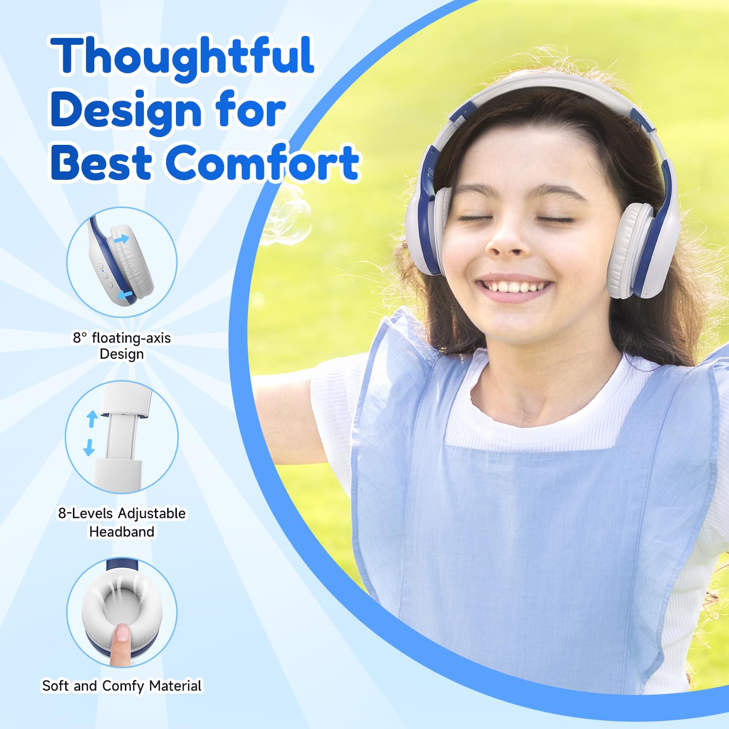 Foto 4 pulgar | Auriculares Bluetooth Earfun K2 Kids Con Volumen Limitado  Color Blanco - Venta Internacional.