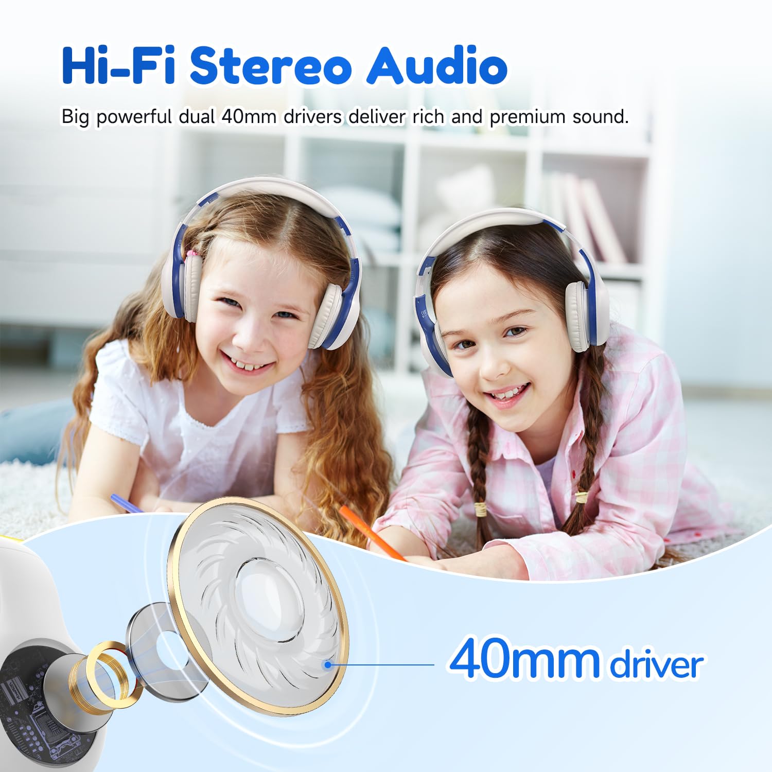Foto 5 pulgar | Auriculares Bluetooth Earfun K2 Kids Con Volumen Limitado  Color Blanco - Venta Internacional.