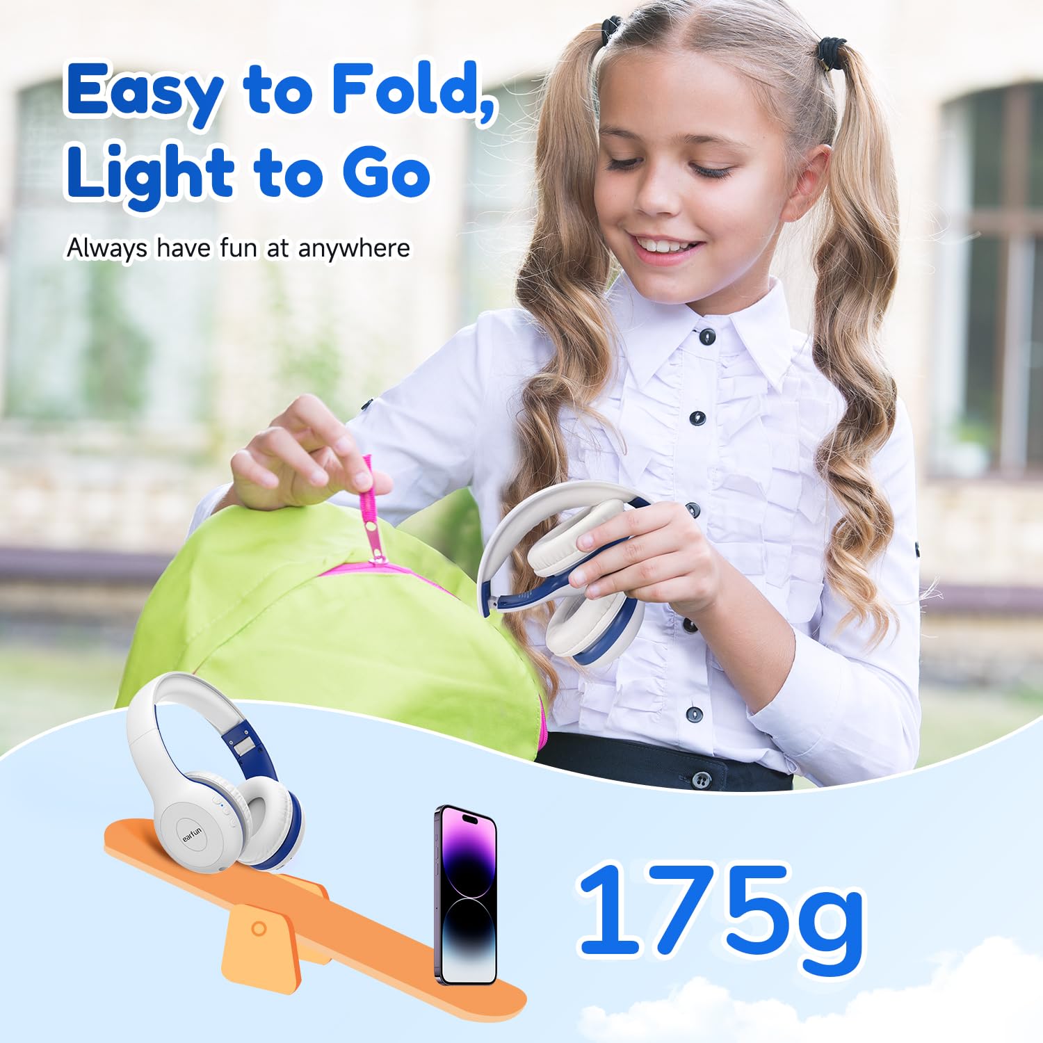 Foto 8 pulgar | Auriculares Bluetooth Earfun K2 Kids Con Volumen Limitado  Color Blanco - Venta Internacional.
