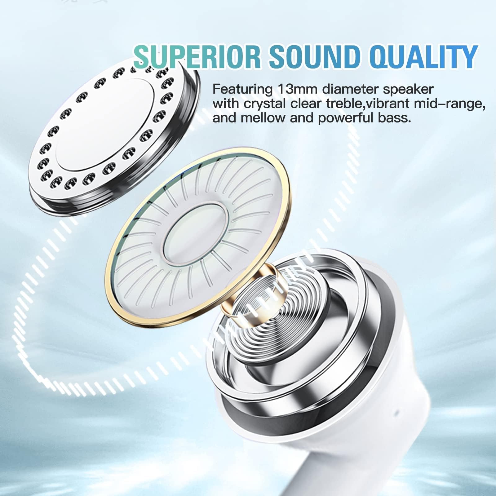 Foto 4 pulgar | Auriculares True Wireless Xmenha 2022 Bluetooth 5.3 Con Micrófono Ipx5 - Venta Internacional.