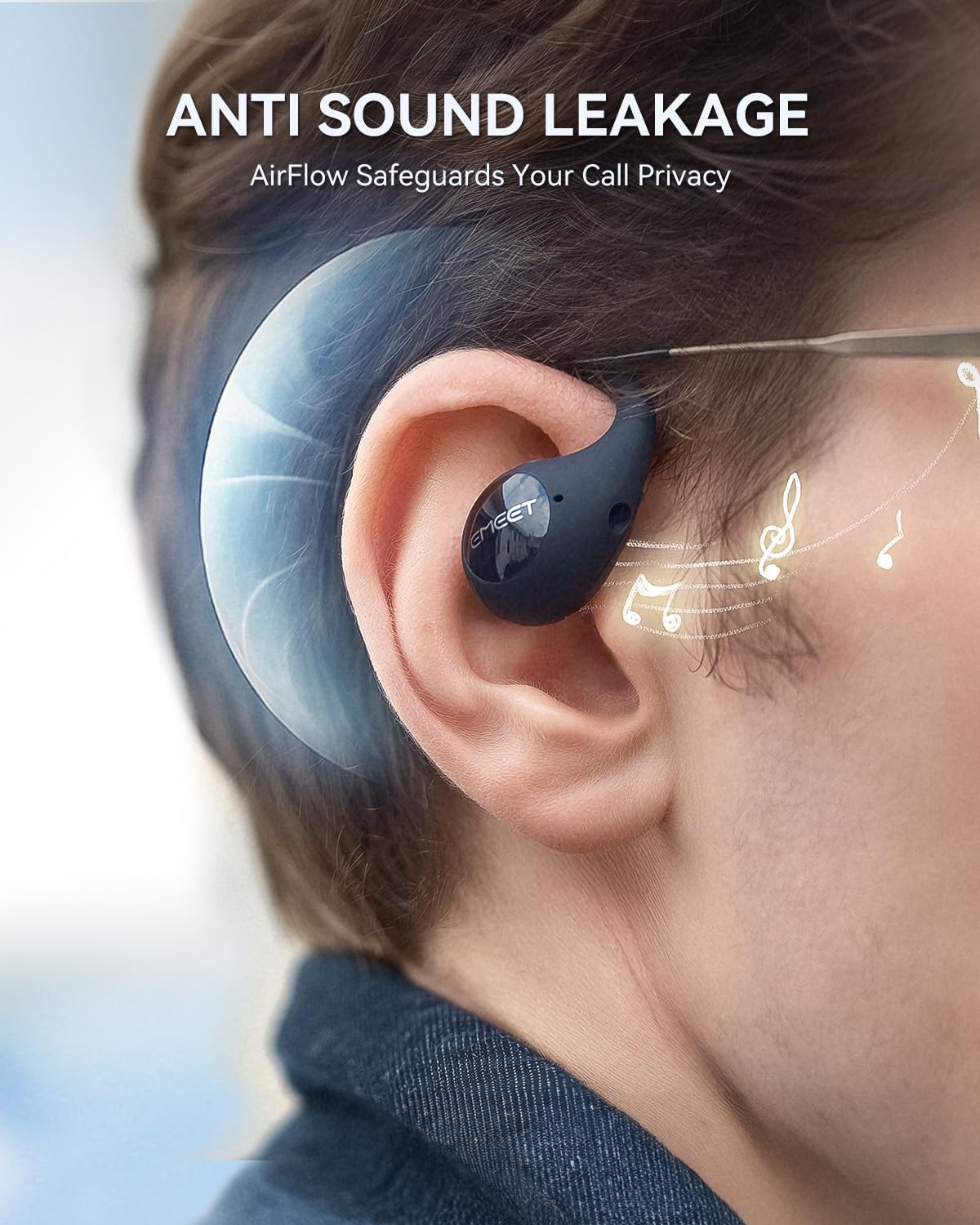 Foto 7 | Auriculares Abiertos Emeet Airflow Con Micrófono Bluetooth 5.3 - Venta Internacional.