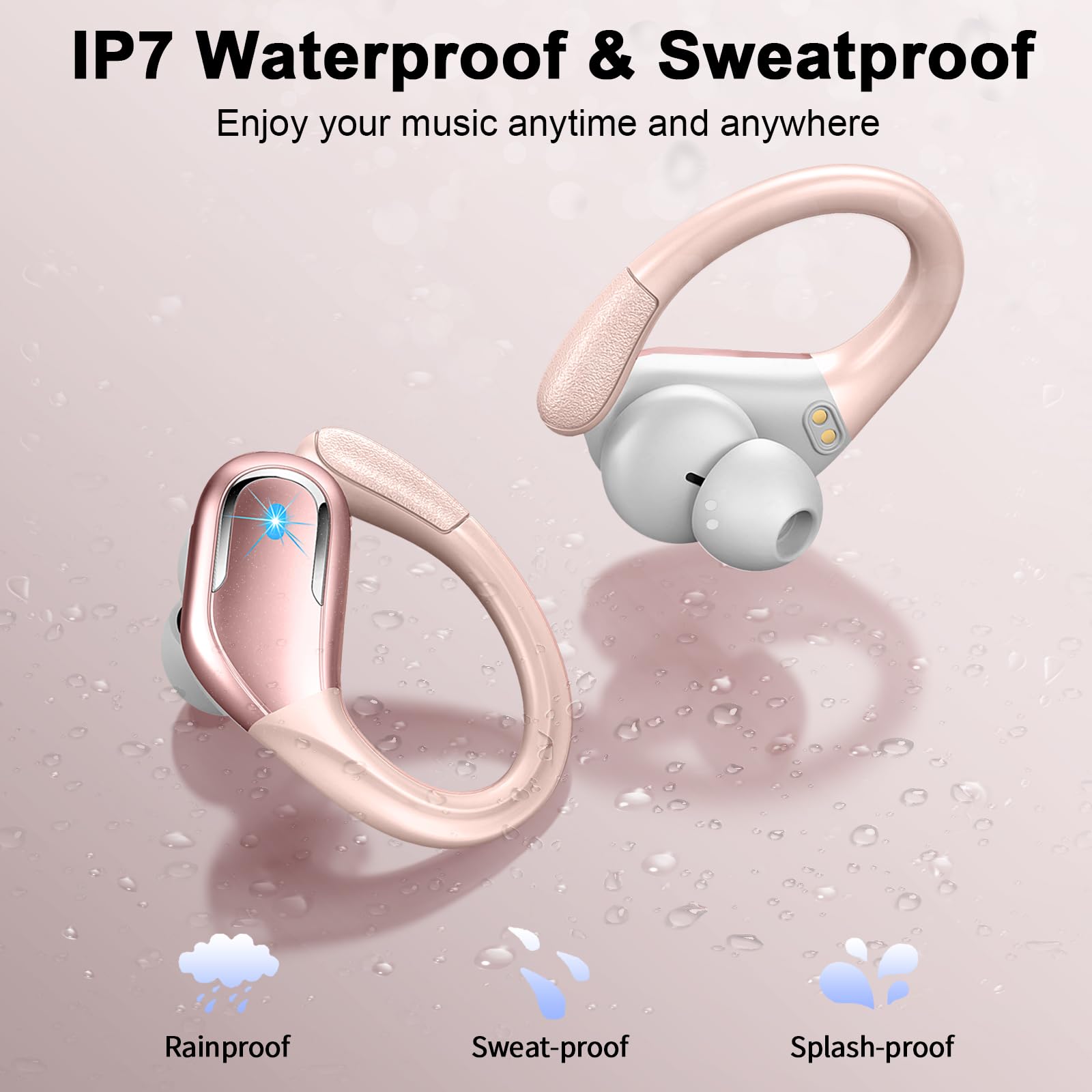 Foto 8 pulgar | Auriculares Inalámbricos Ltinist Bx29 Bluetooth 5.4 75 Horas Oro Rosa - Venta Internacional.