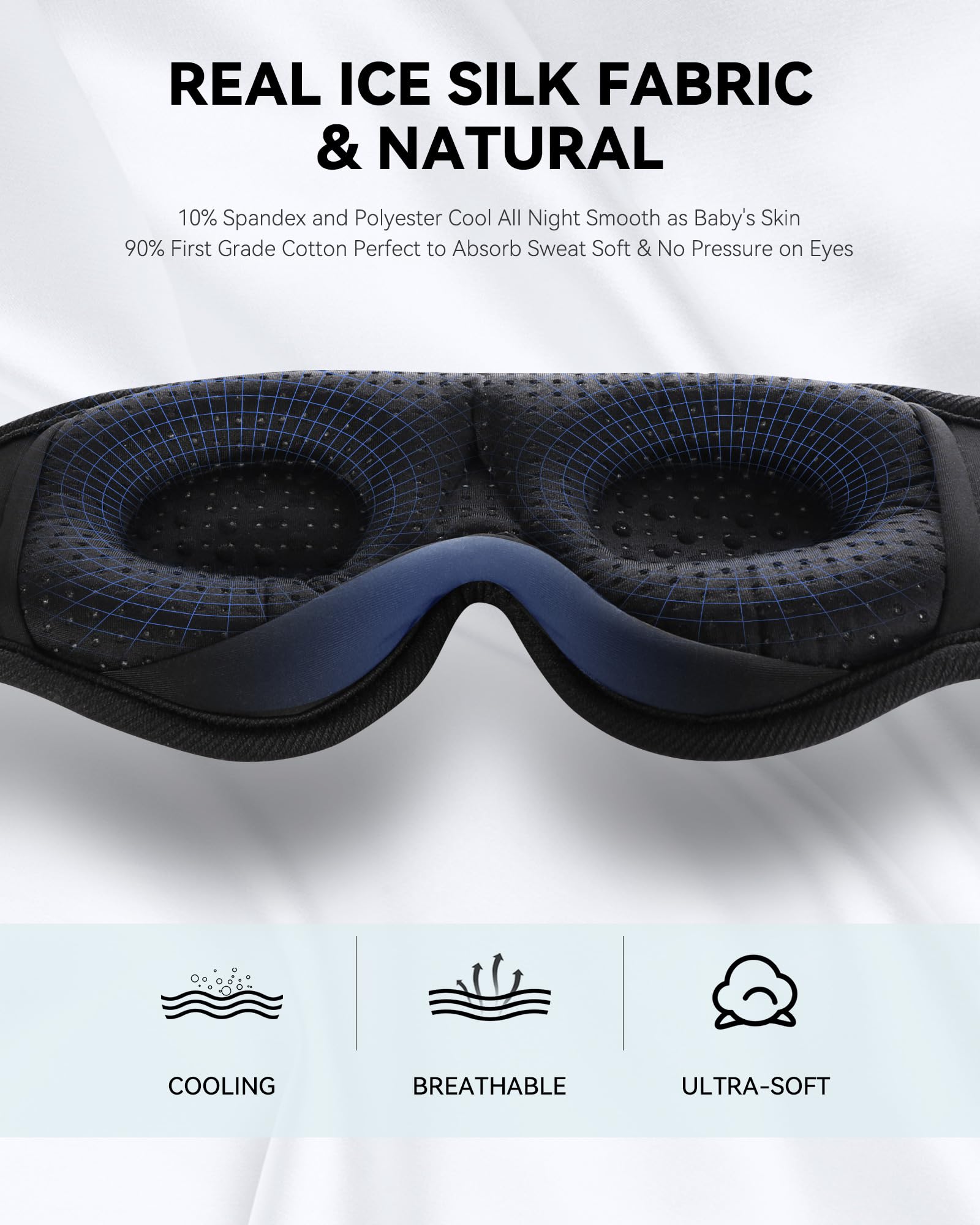 Foto 4 pulgar | Auriculares Con Máscara Para Dormir Musicozy 3d Con Bluetooth Para Personas Que Duermen De Lado - Venta Internacional.