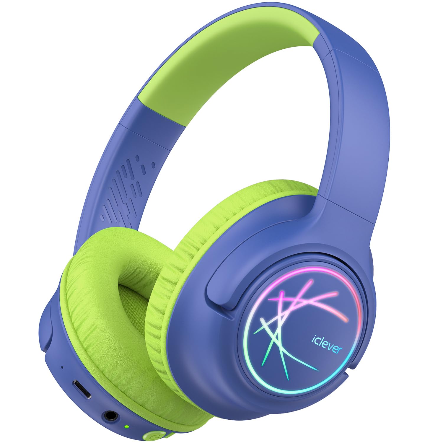 Foto 2 pulgar | Auriculares Bluetooth Iclever Bth18 Para Niños Con Luces Led Verde/azul - Venta Internacional.