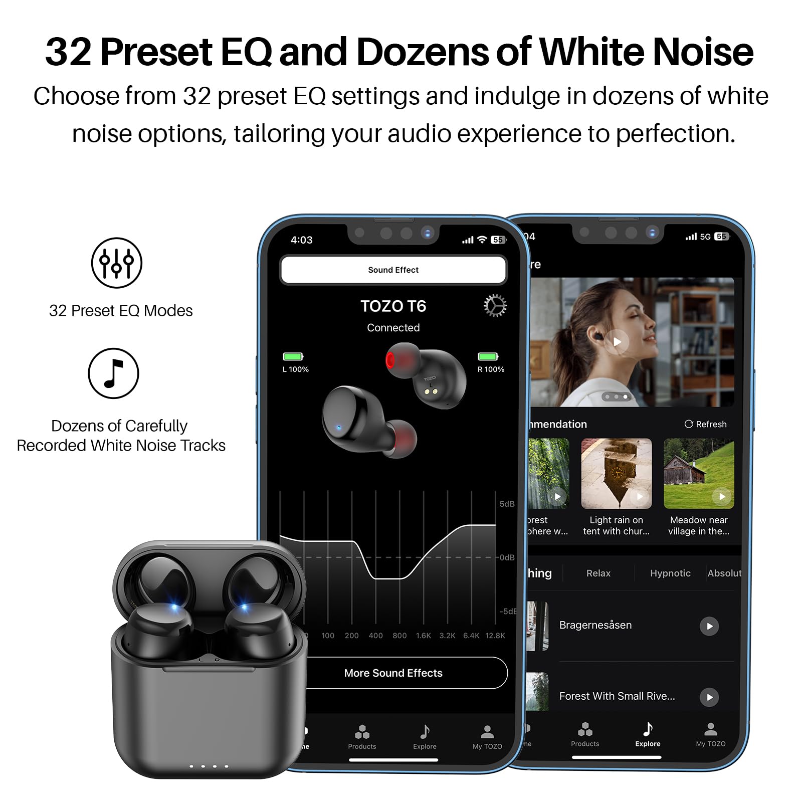 Foto 4 pulgar | Auriculares Inalámbricos Tozo T6 Bluetooth 5.3 Estéreo 50 Horas De Reproducción - Venta Internacional.