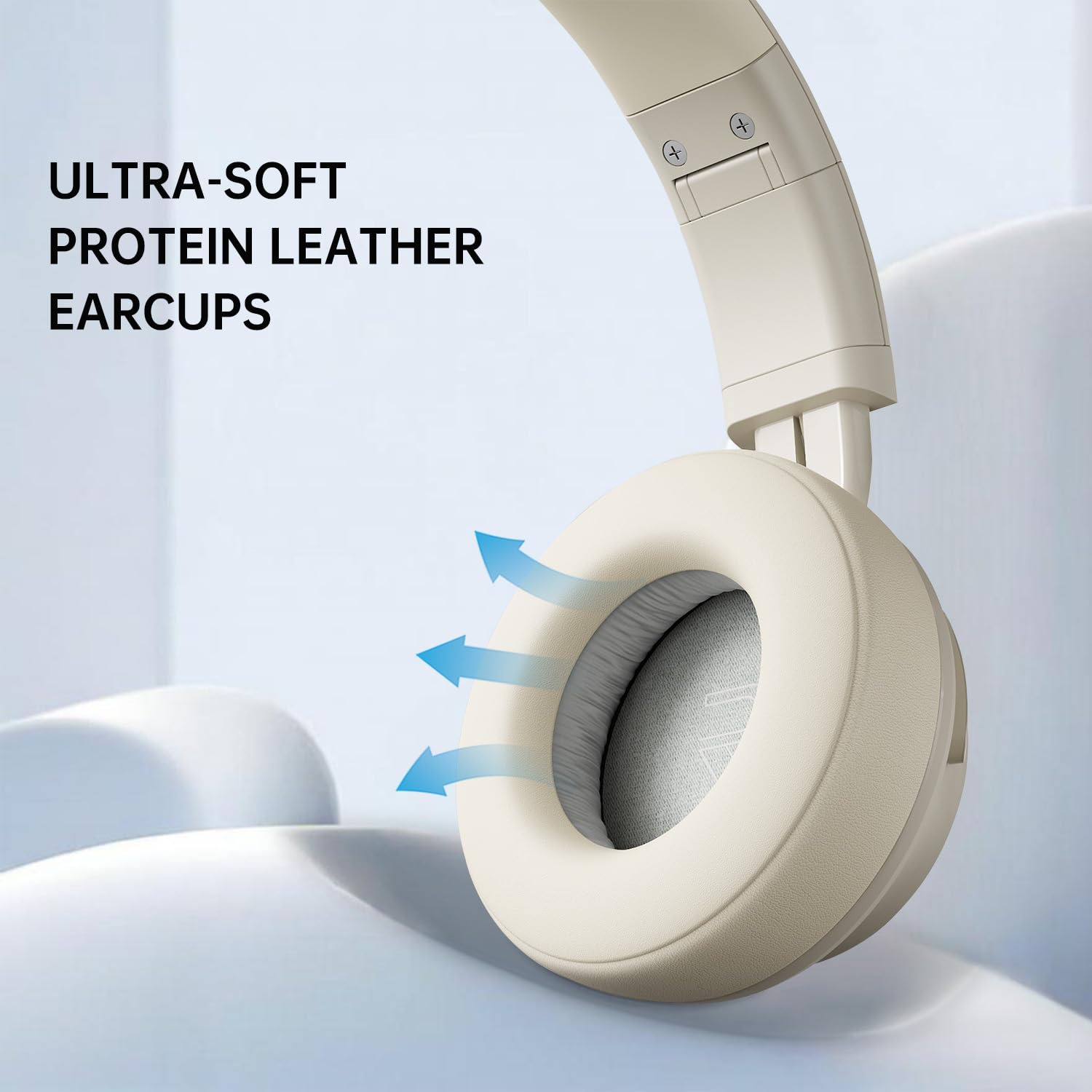 Foto 7 pulgar | Auriculares Bluetooth Fingertime Over-ear 60h Playtime Beige - Venta Internacional.