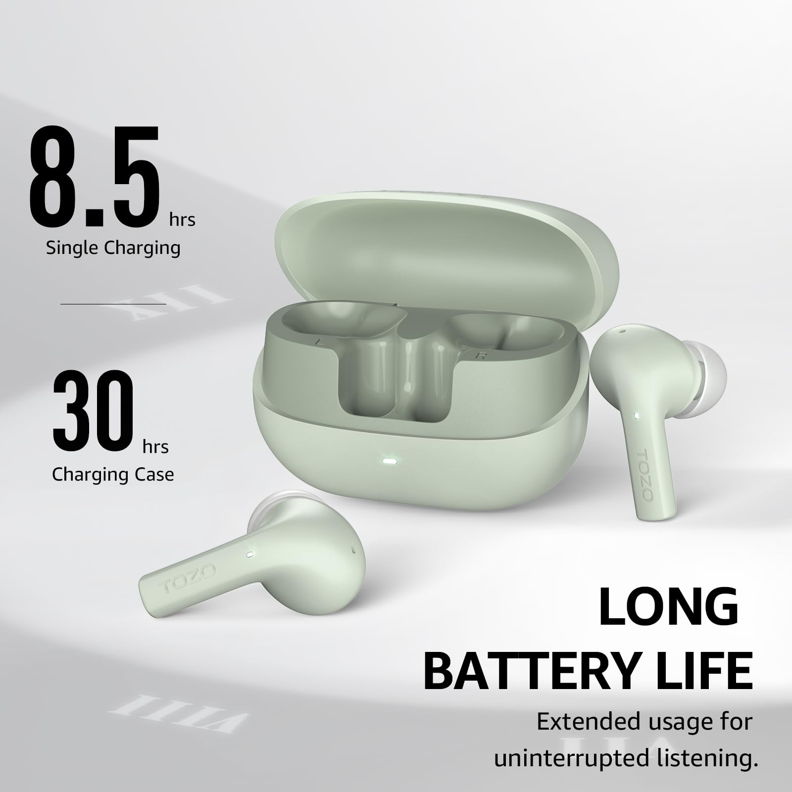 Foto 4 pulgar | Auriculares Inalámbricos Tozo E2 Con 2 Micrófonos Ai Call 30h Playtime - Venta Internacional.