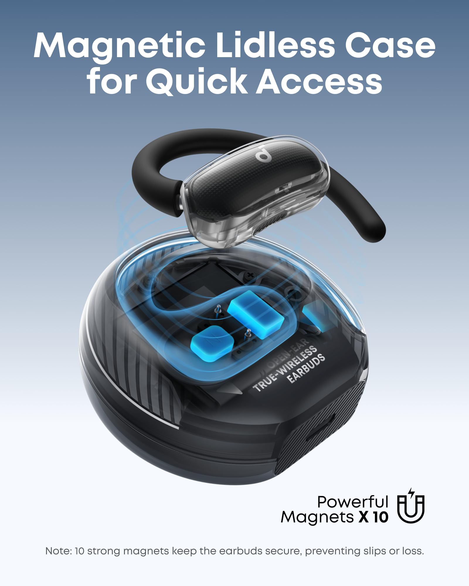 Foto 3 | Auriculares Abiertos Soundcore V40i De Anker Con Funda Inalámbrica - Venta Internacional.