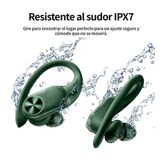 Foto 2 | Audífonos Inalámbricos Bluetooth con Doble Led Pantalla Digital Y Micrófono Verde
