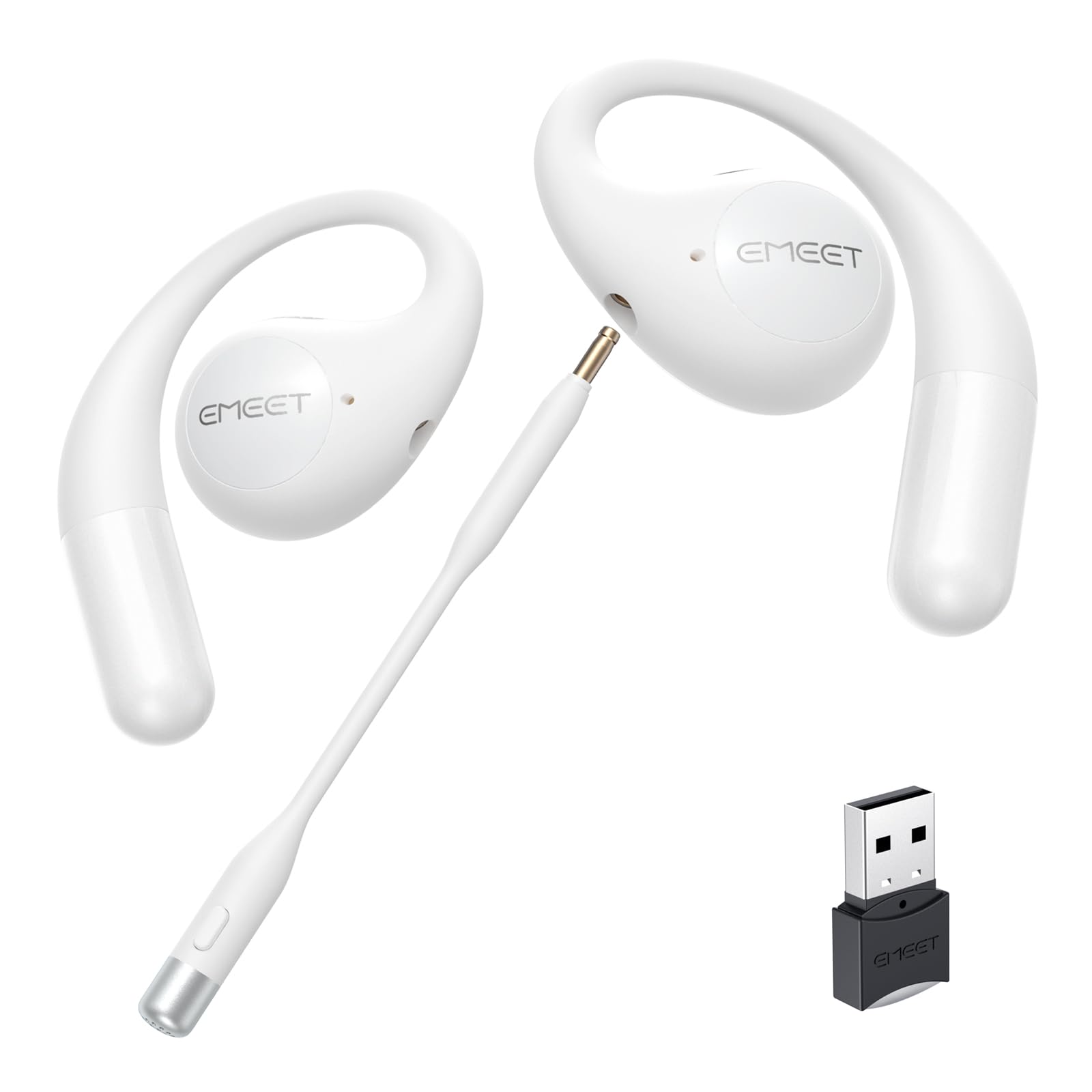 Foto 1 | Auriculares Abiertos Emeet Airflow Bluetooth 5.3 Con Micrófono Blancos - Venta Internacional.
