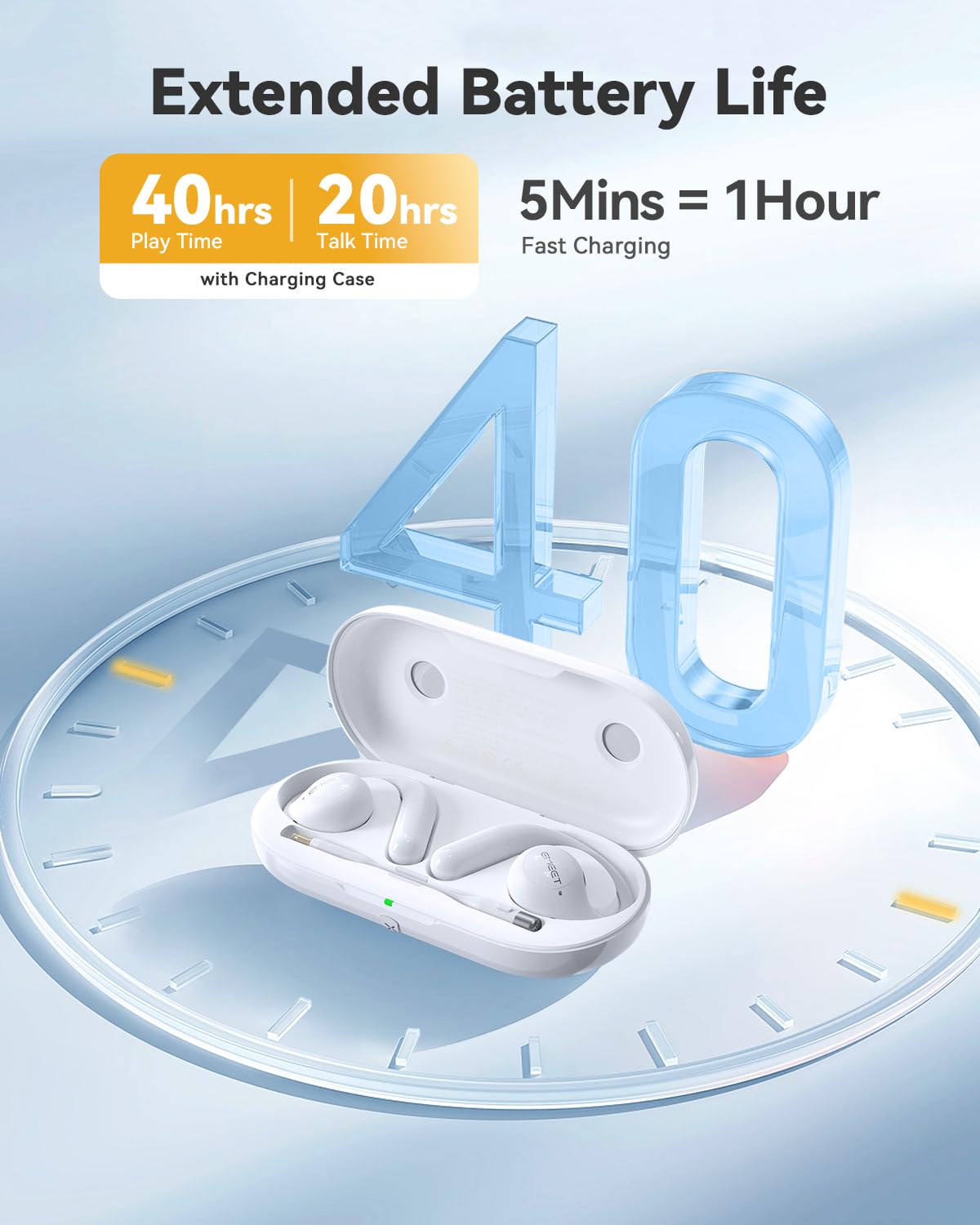 Foto 8 pulgar | Auriculares Abiertos Emeet Airflow Bluetooth 5.3 Con Micrófono Blancos - Venta Internacional.