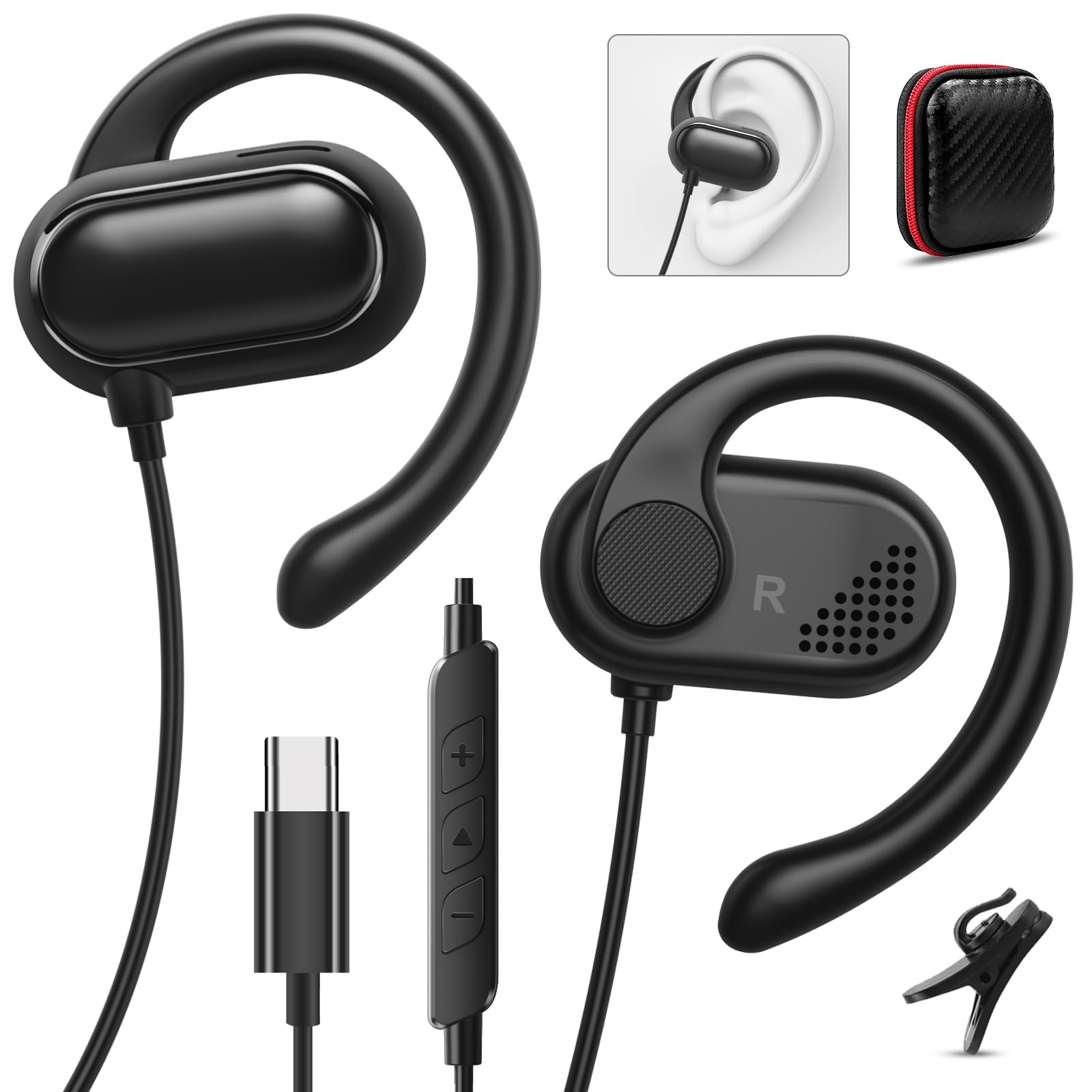 Foto 1 | Auriculares Supraaurales Usb C Jelanry Con Micrófono Para Deportes - Venta Internacional.