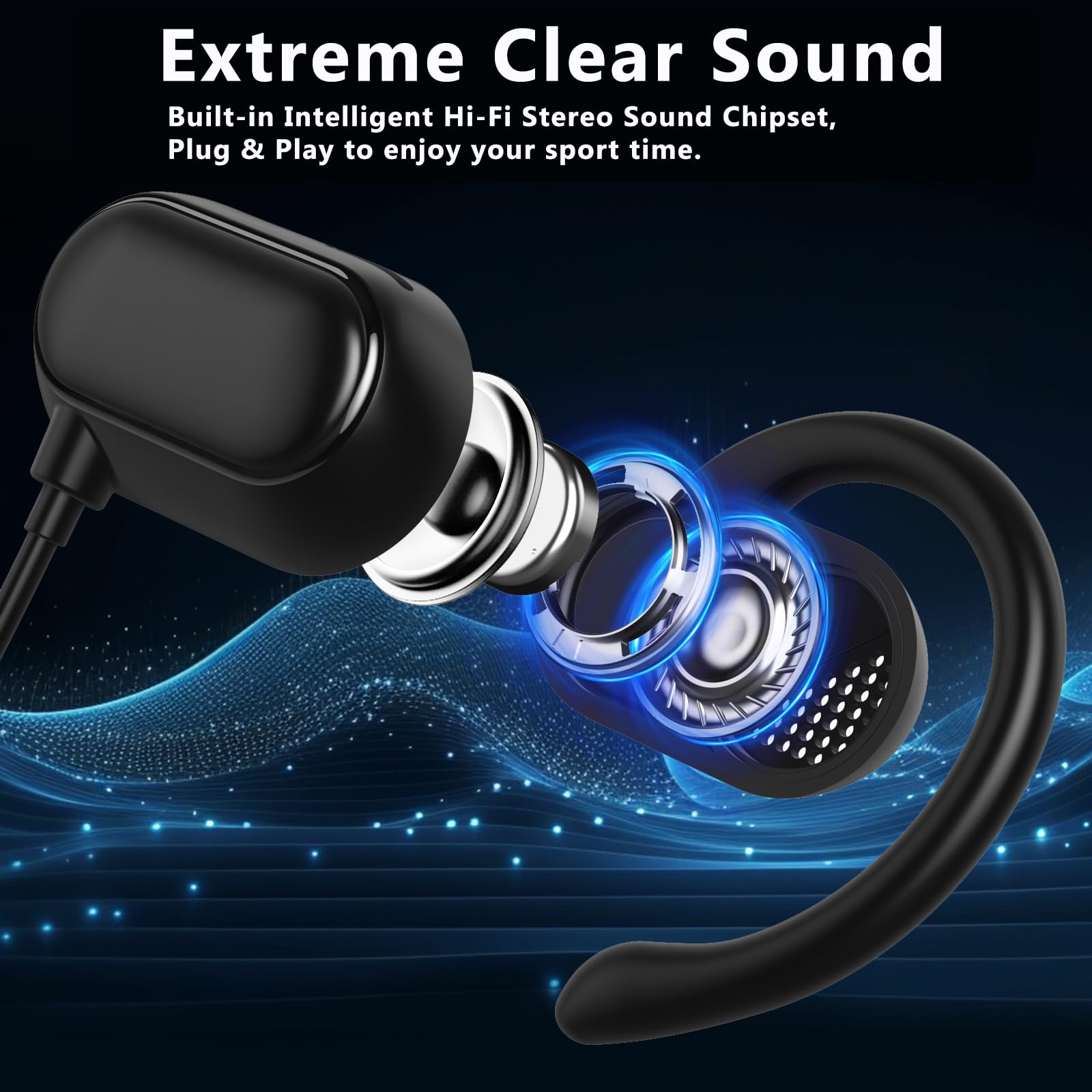 Foto 4 | Auriculares Supraaurales Usb C Jelanry Con Micrófono Para Deportes - Venta Internacional.