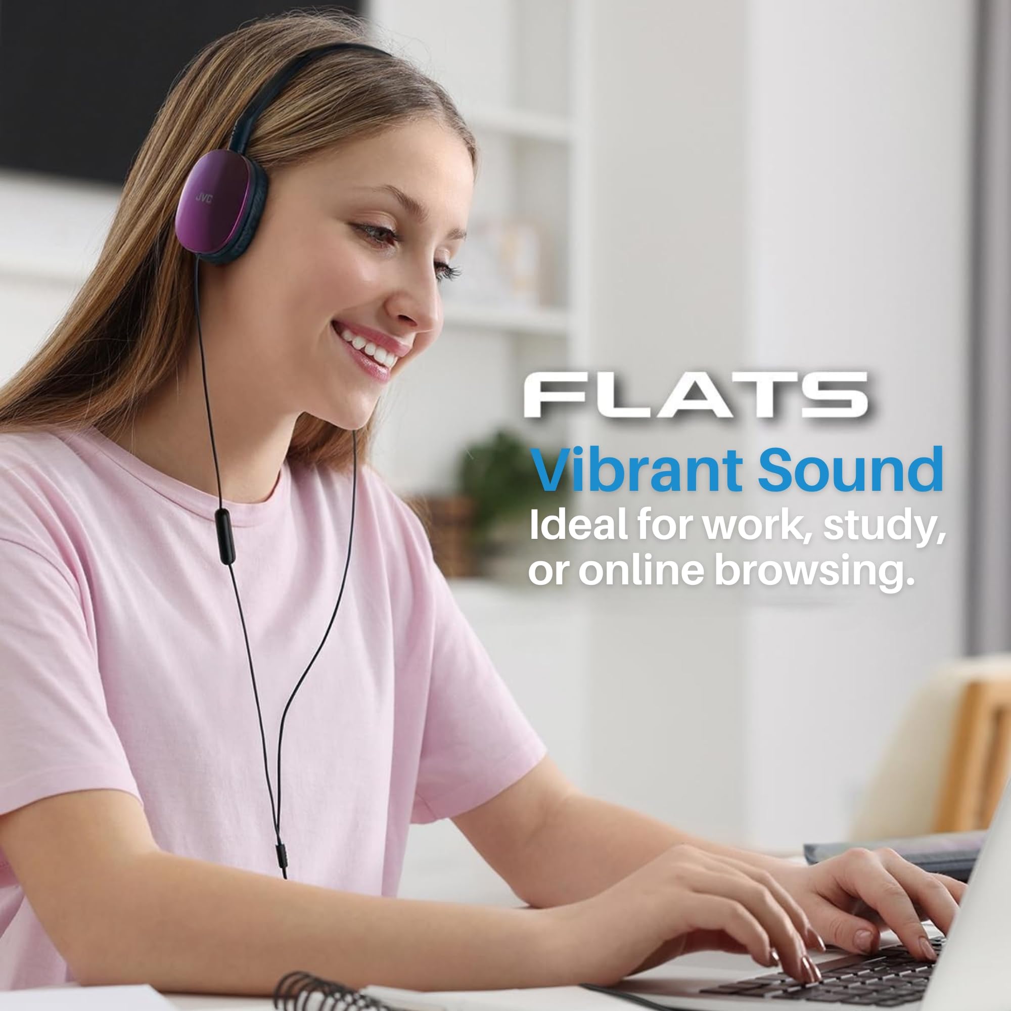 Foto 5 pulgar | Auriculares Jvc Flats  Supraaurales  Con Cable  Planos  Plegables  Controlador De 30 Mm - Venta Internacional.