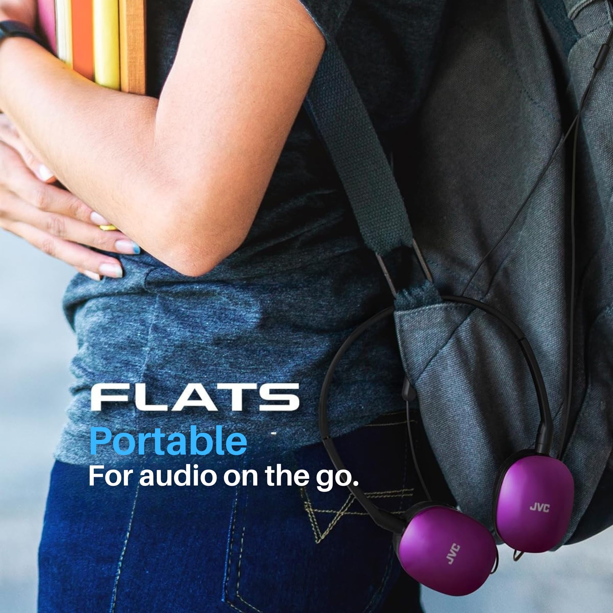 Foto 5 | Auriculares Jvc Flats  Supraaurales  Con Cable  Planos  Plegables  Controlador De 30 Mm - Venta Internacional.