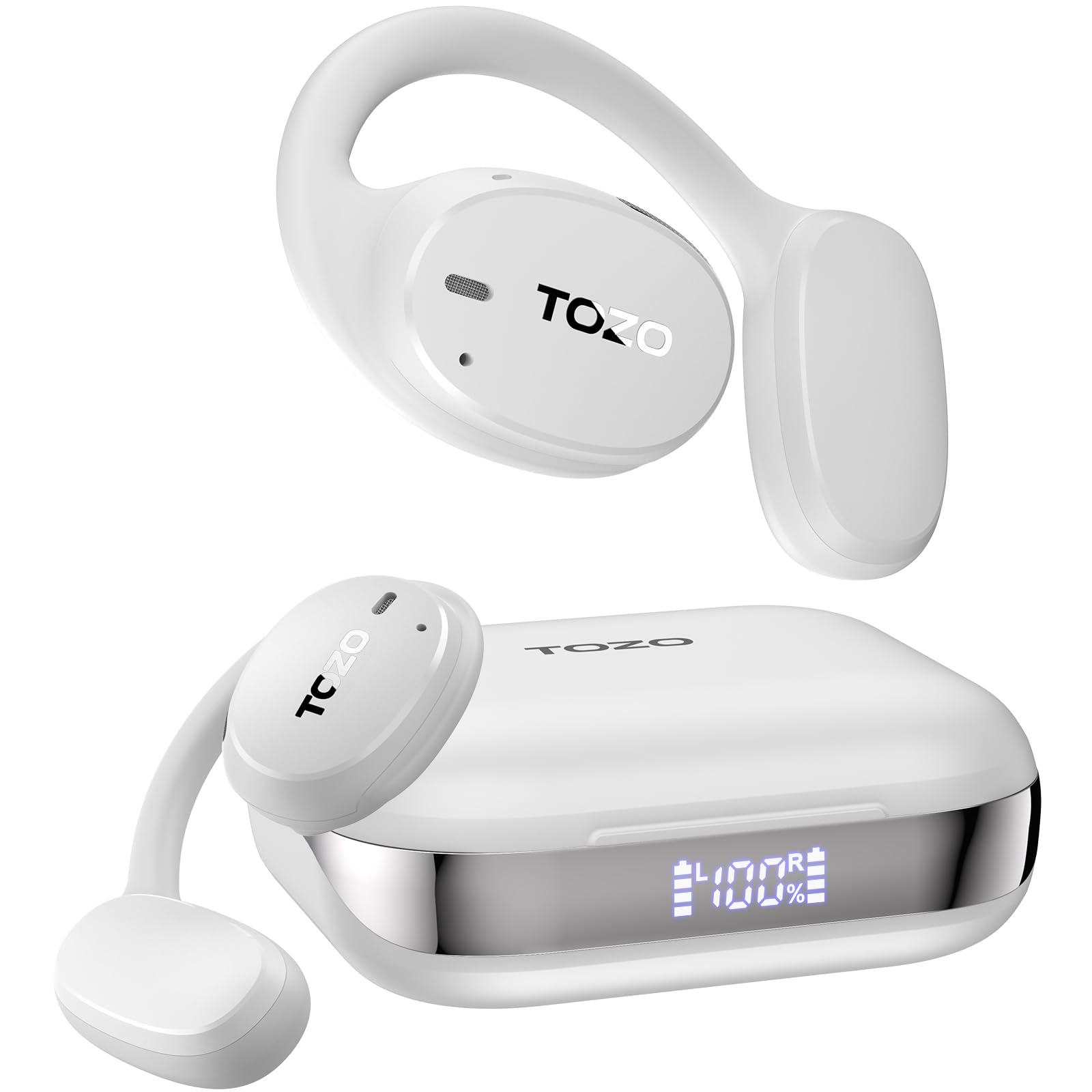 Foto 2 pulgar | Auriculares Open Ear Tozo Openego 5.3 Bluetooth Sport Blancos - Venta Internacional.