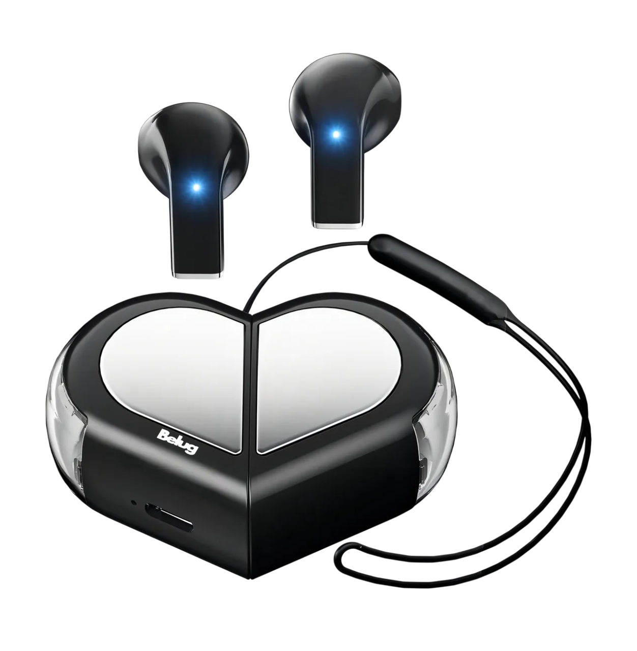 Foto 2 pulgar | Audífonos Gamer Inalámbricos Corazon Negro