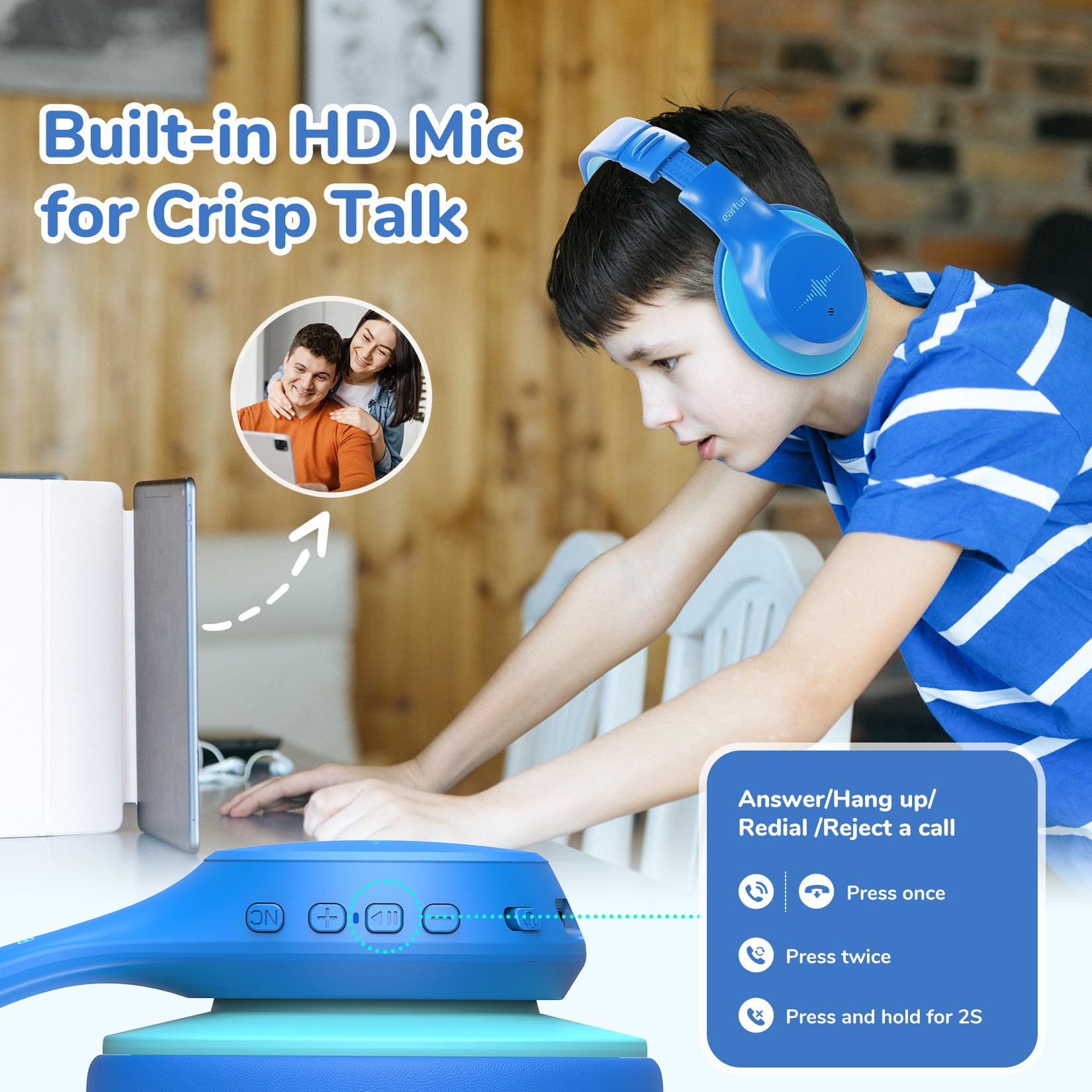 Foto 6 pulgar | Auriculares Earfun K4nc Con Cancelación Activa De Ruido Para Niños 120h - Venta Internacional.