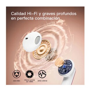 Foto 2 | Audífonos Inalámbricos N7 In Ear 50h Rosa