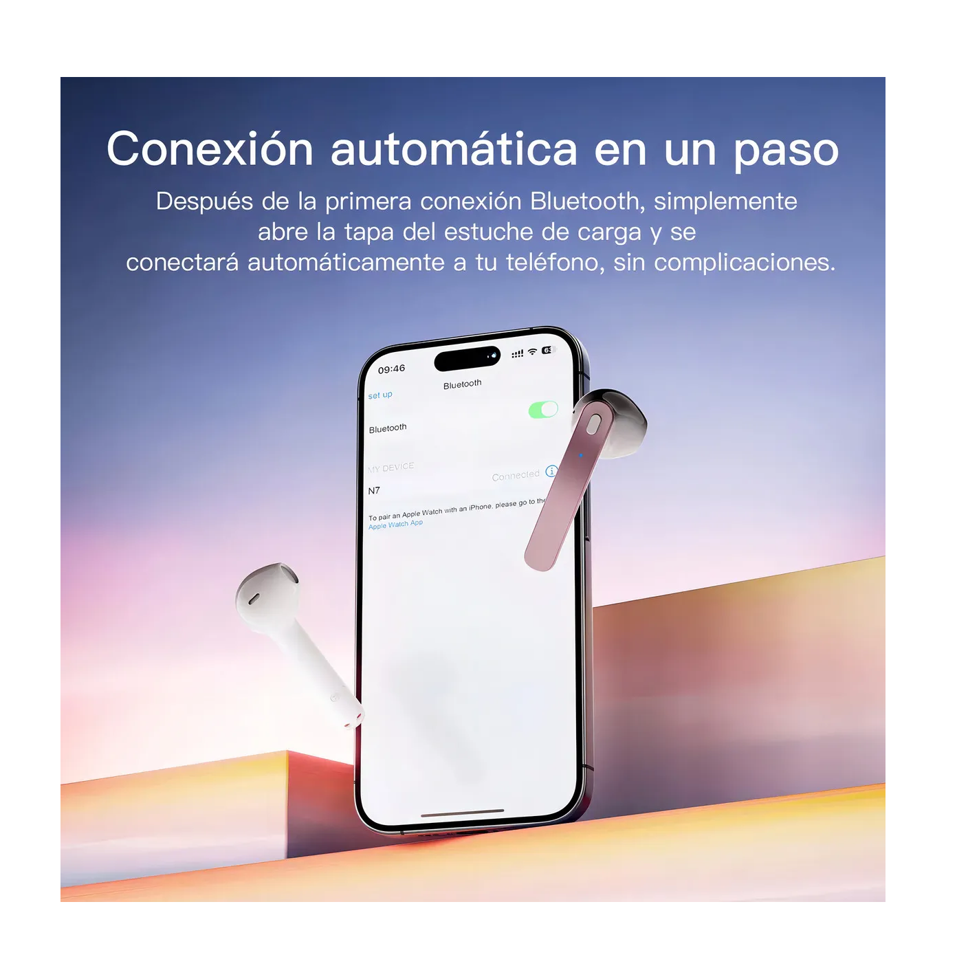 Foto 4 pulgar | Audífonos Inalámbricos N7 In Ear 50h  Rosa