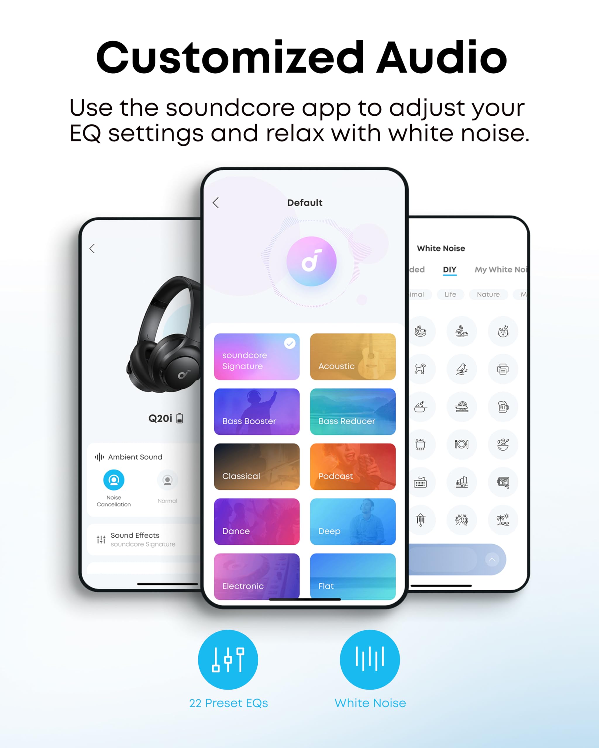 Foto 5 pulgar | Auriculares Soundcore Q20i Hybrid Con Cancelación Activa De Ruido - Venta Internacional.