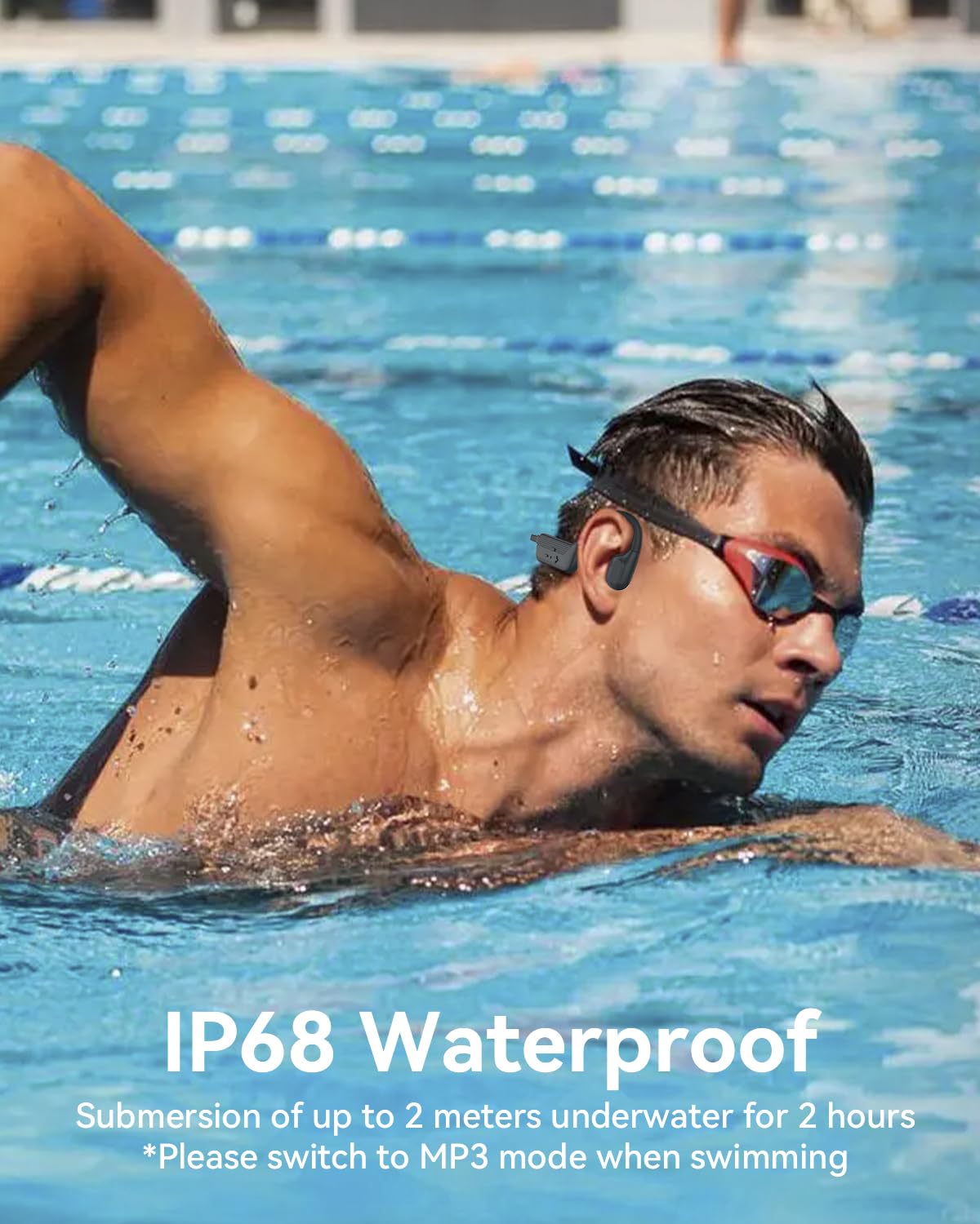 Foto 4 pulgar | Auriculares De Natación Monodeal Ip68 Impermeables Bluetooth 5.4 - Venta Internacional.