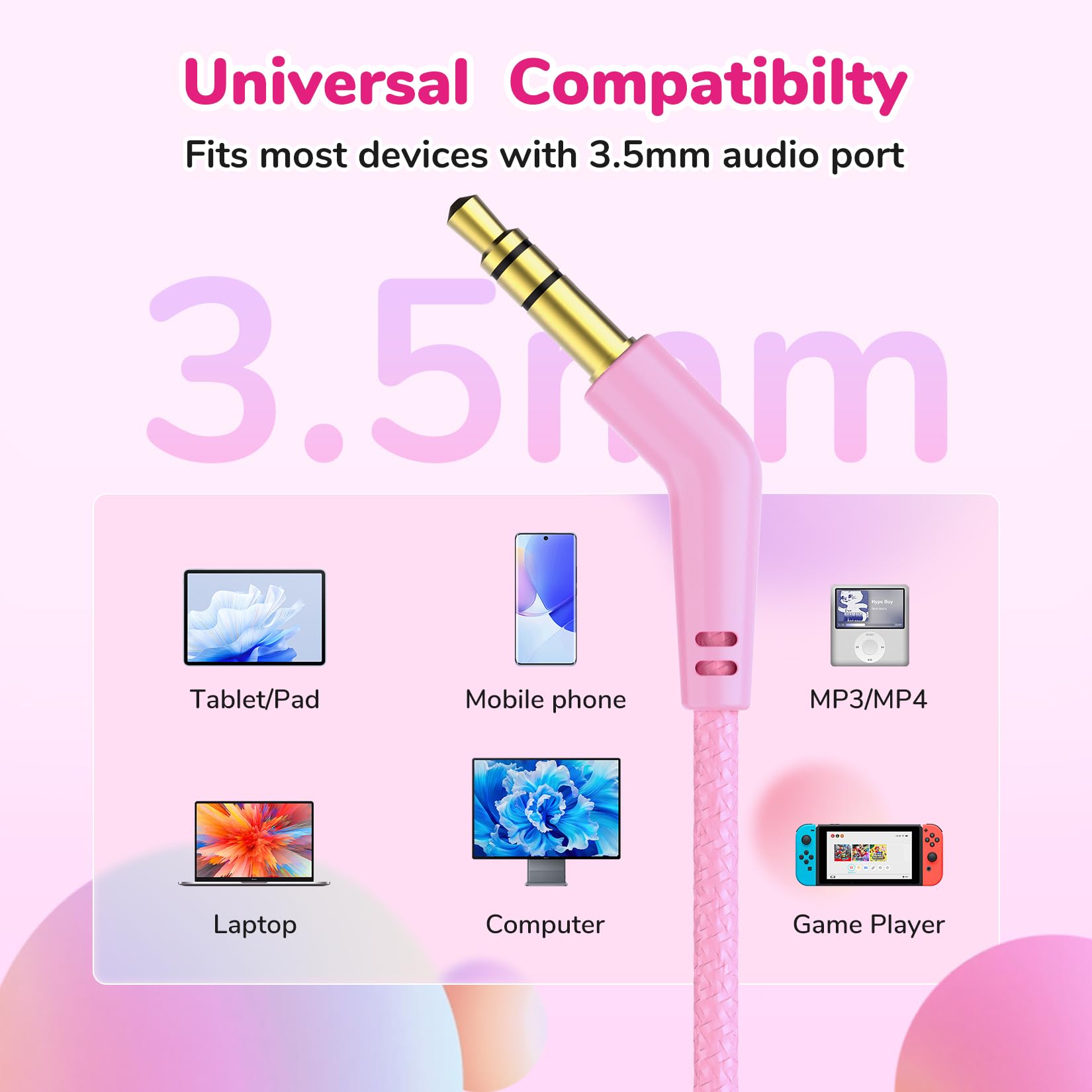 Foto 8 pulgar | Auriculares Earfun S1 Para Niños  Plegables  Con Cable  Límite De Volumen De 85 Db  Color Rosa - Venta Internacional.