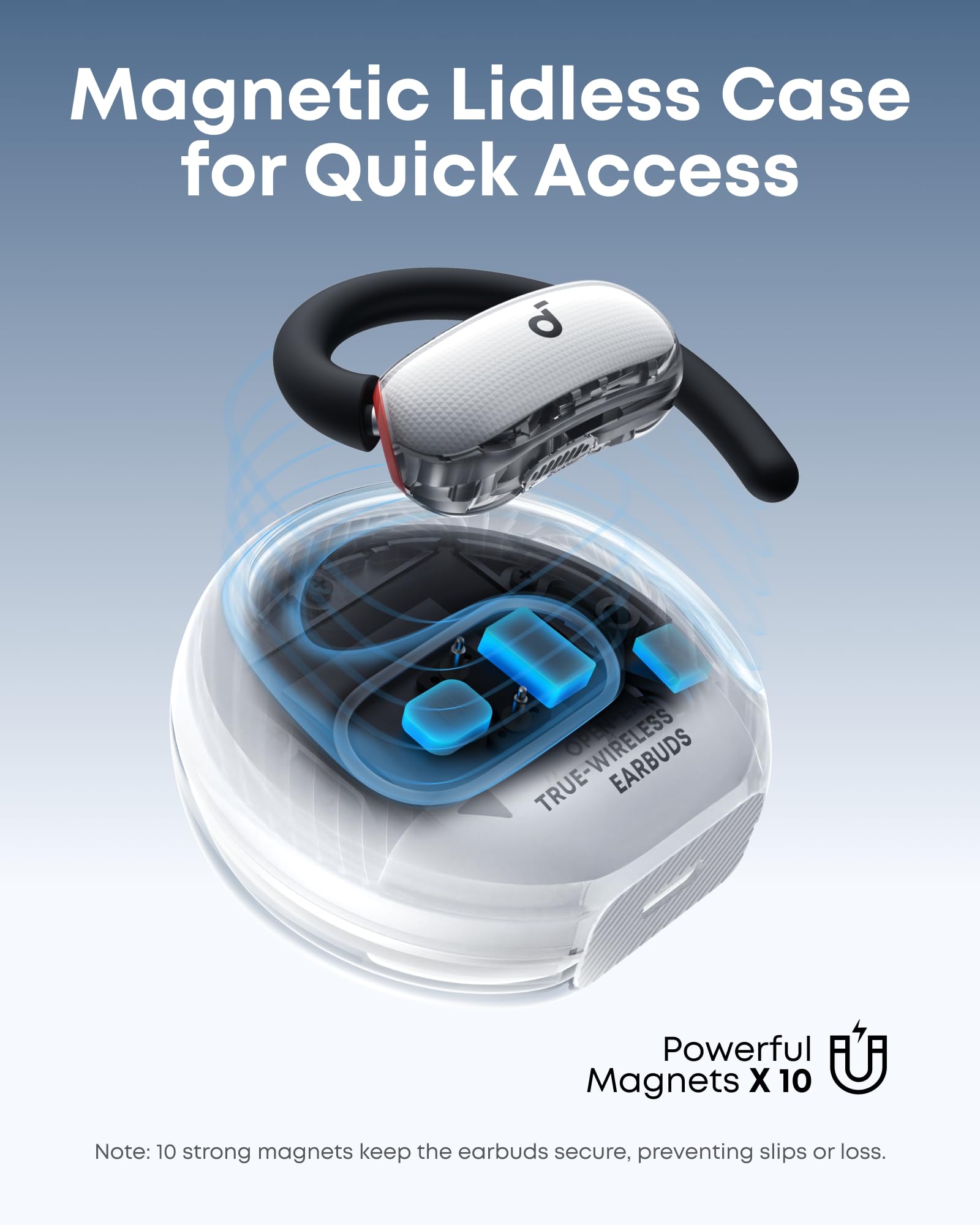 Foto 4 pulgar | Auriculares Abiertos Soundcore V40i De Anker Con Funda Inalámbrica - Venta Internacional.