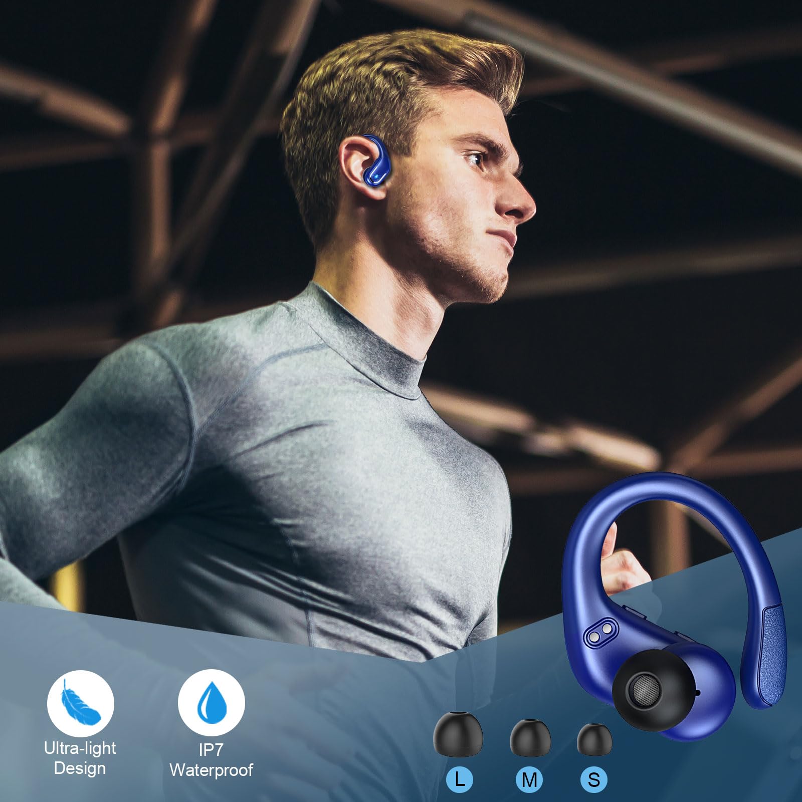 Foto 6 pulgar | Auriculares Inalámbricos Ltinist 75hrs Bluetooth 5.3 Ip7 Blue Sport - Venta Internacional.