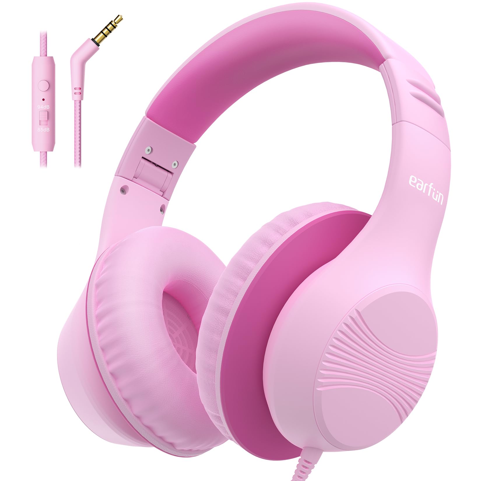 Foto 1 | Auriculares Earfun K3 Kids Over Ear Con Micrófono De 85/94 Db  Volumen  Color Rosa - Venta Internacional.