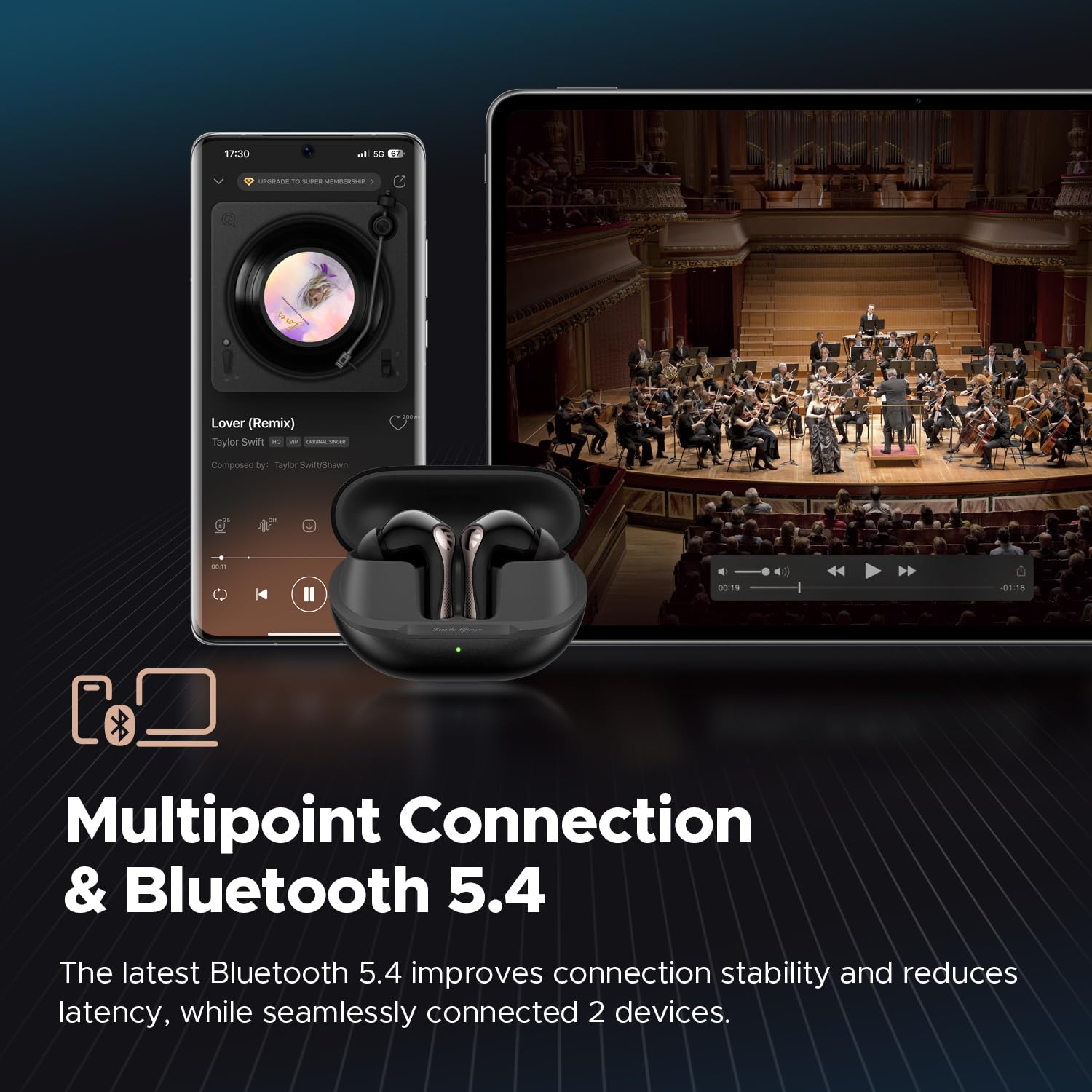 Foto 8 pulgar | Auriculares Inalámbricos Soundpeats Air5 Pro Con Cancelación De Ruido - Venta Internacional.