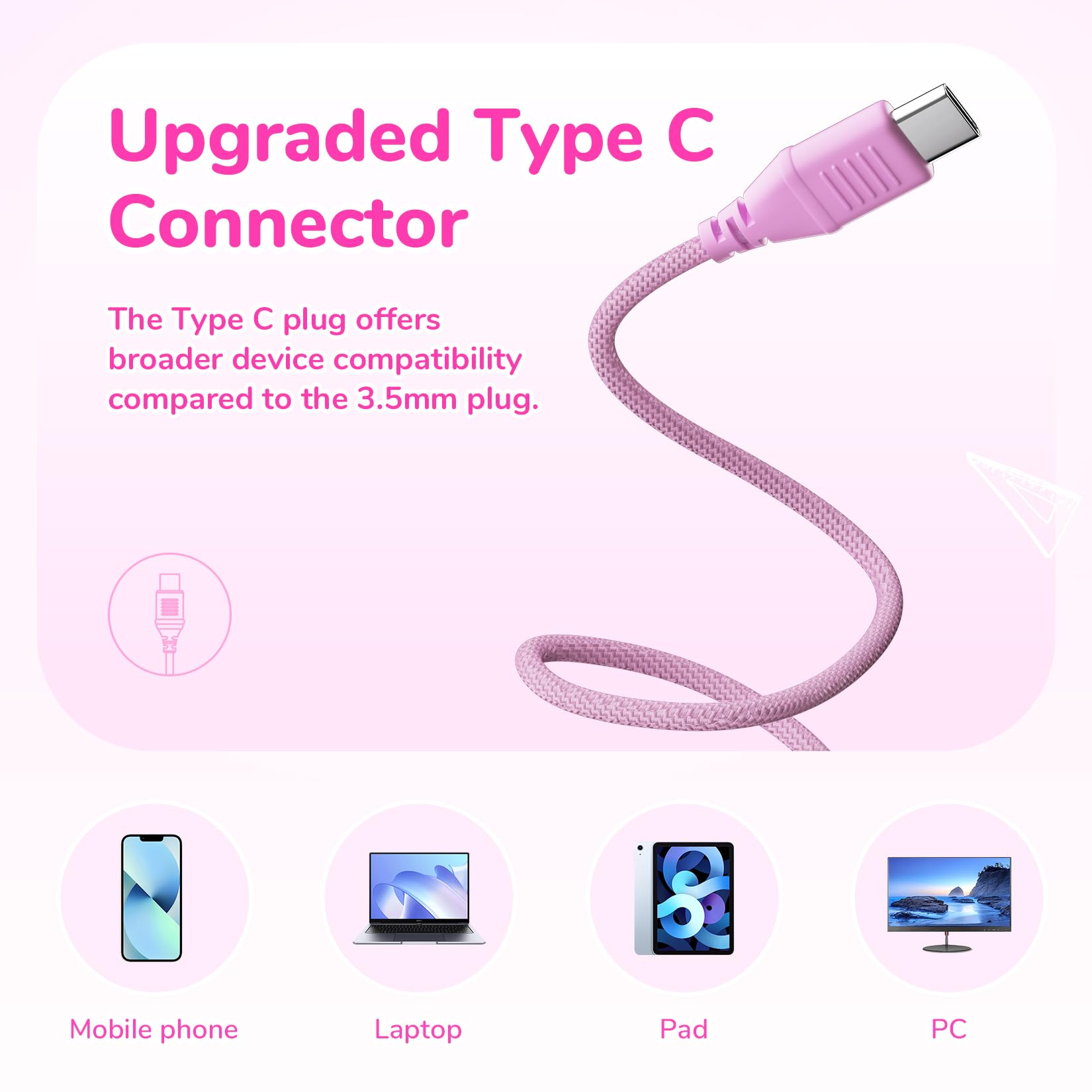 Foto 3 | Auriculares Earfun K3 Kids Con Límite De Volumen Para Colocar Sobre Las Orejas  Color Rosa - Venta Internacional.