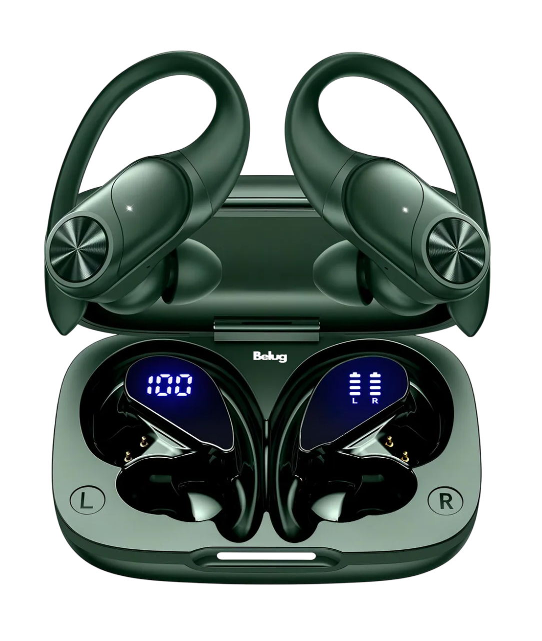 Foto 2 pulgar | Audífonos Inalámbricos Bluetooth con Doble Led Pantalla Digital Y Micrófono Verde
