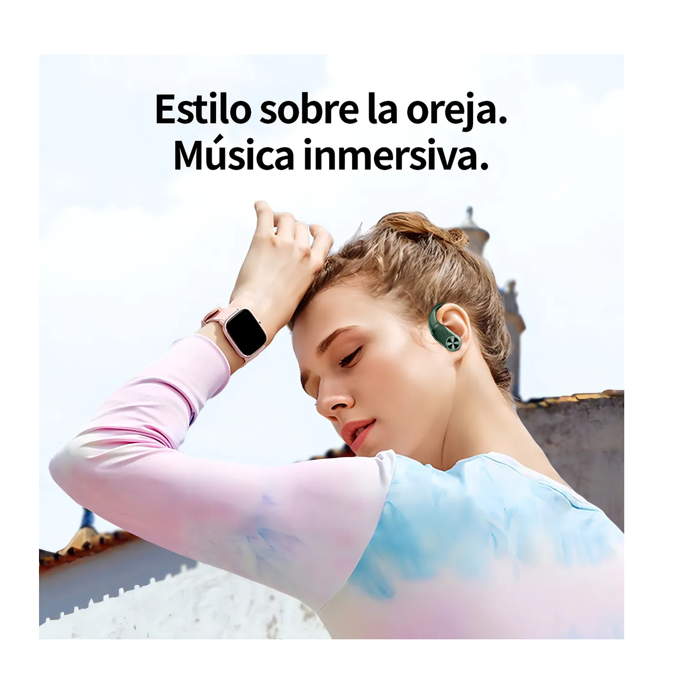 Foto 4 pulgar | Audífonos Inalámbricos Bluetooth con Doble Led Pantalla Digital Y Micrófono Verde