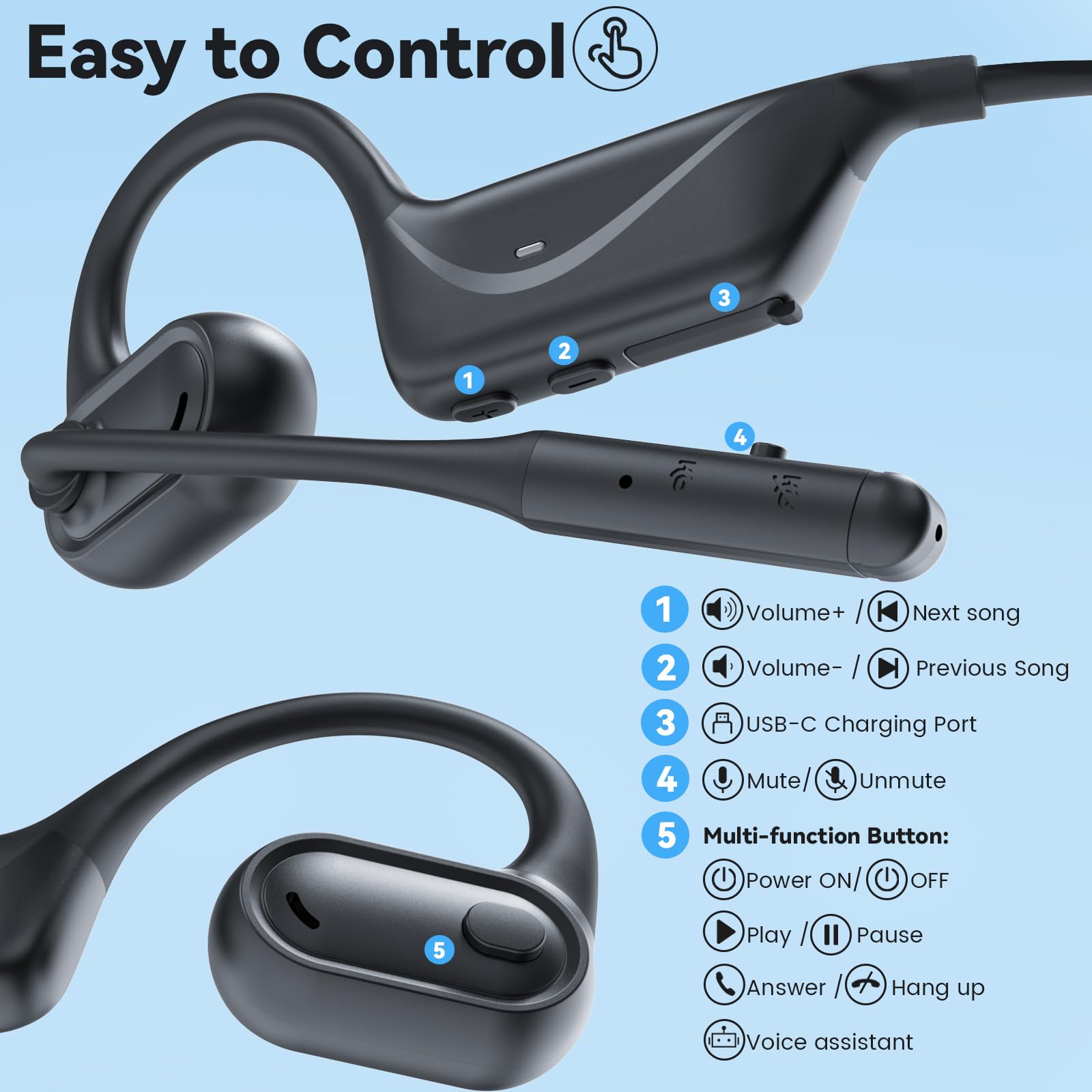 Foto 8 pulgar | Auriculares Abiertos Monodeal Lightweight Bluetooth 5.4 - Venta Internacional.