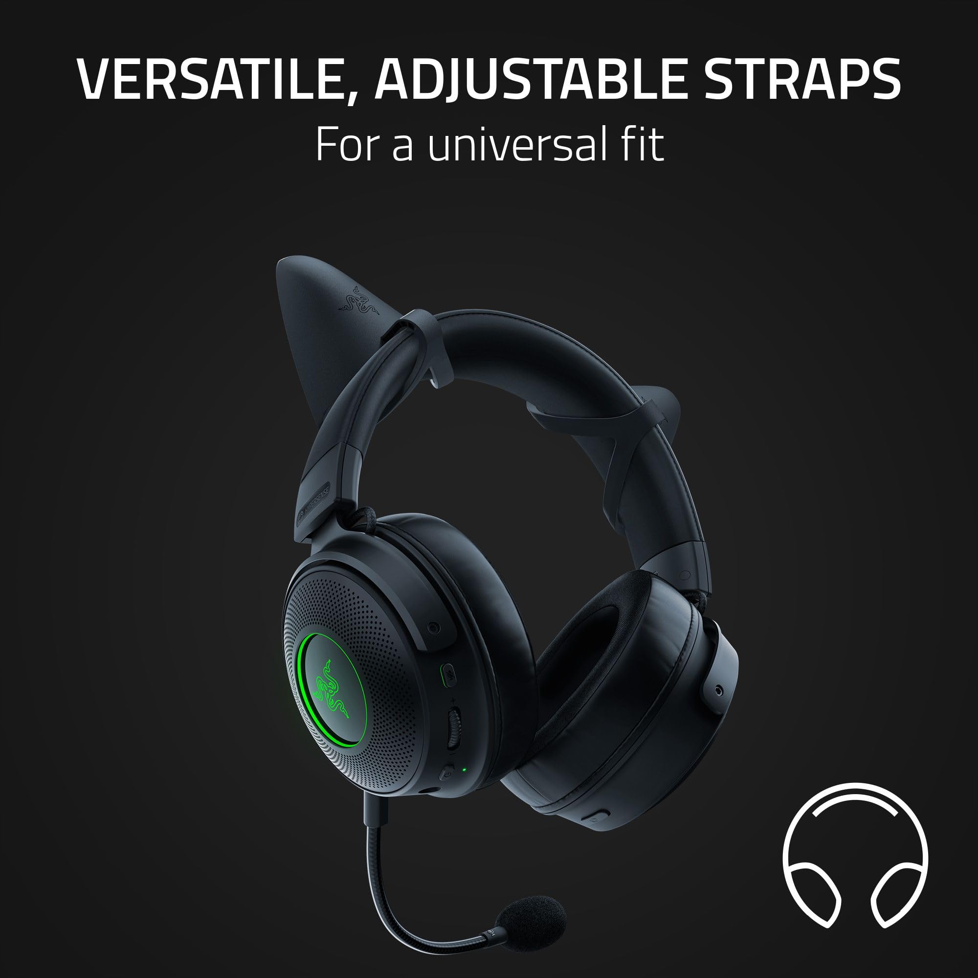 Foto 4 pulgar | Razer Kitty Ears V2 Con Clip Para Auriculares  Color Negro - Venta Internacional.