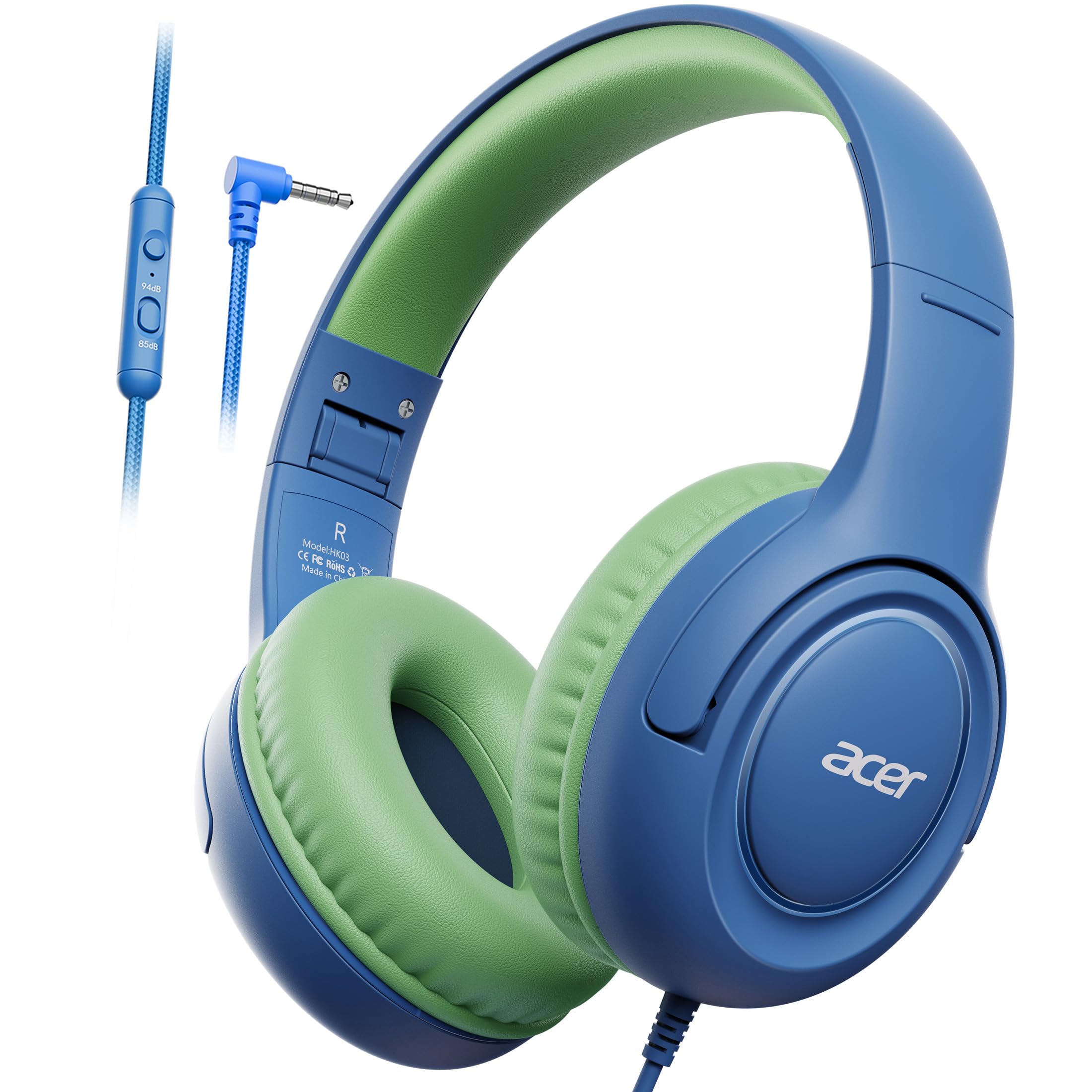 Auriculares Para Niños Acer Hk03 Con Limitador De Volumen Para Colocar Sobre Las Orejas Con Cable - Venta Internacional